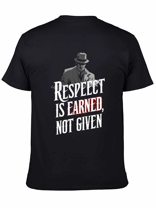 Respect Earned Graphic Tee - Black Cotton T-Shirt