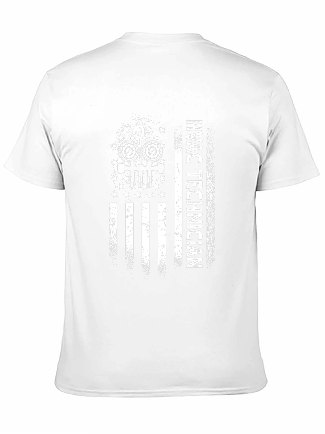 HVAC Technician American Flag Graphic T-Shirt