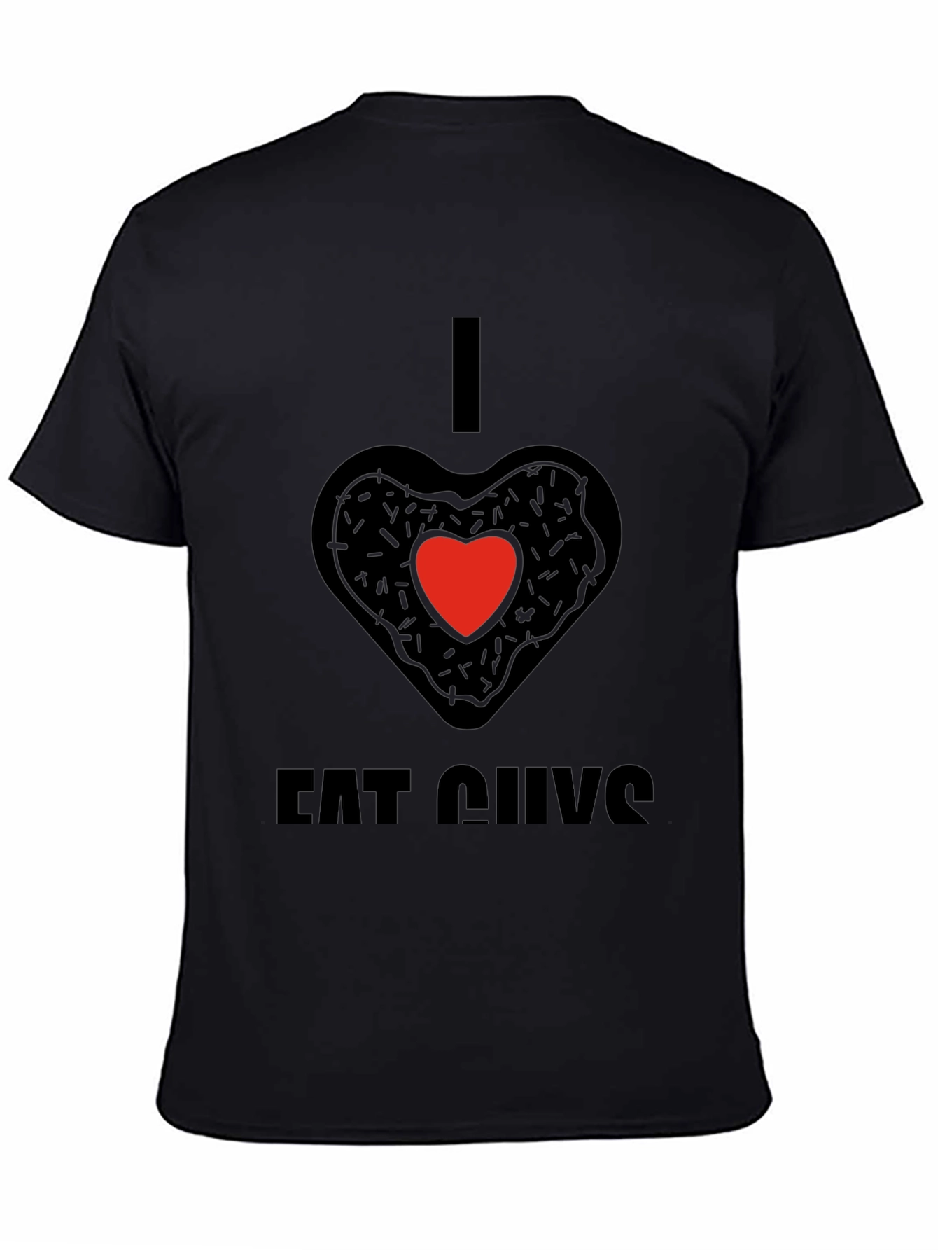 I Heart Eat Guys Black T-Shirt