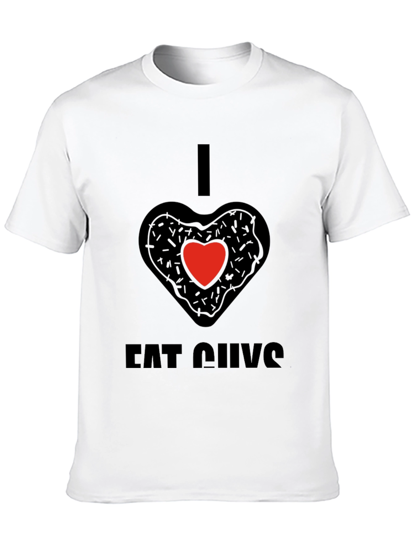 I Heart Eat Guys Black T-Shirt