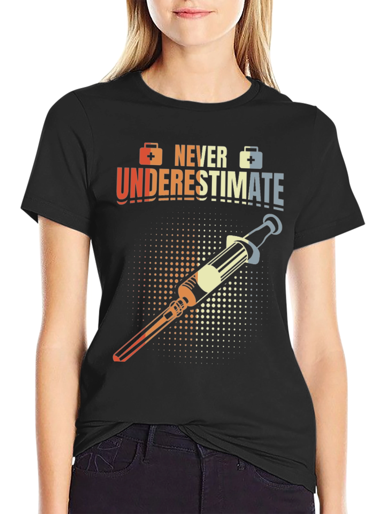 Never Underestimate Nurse T-Shirt
