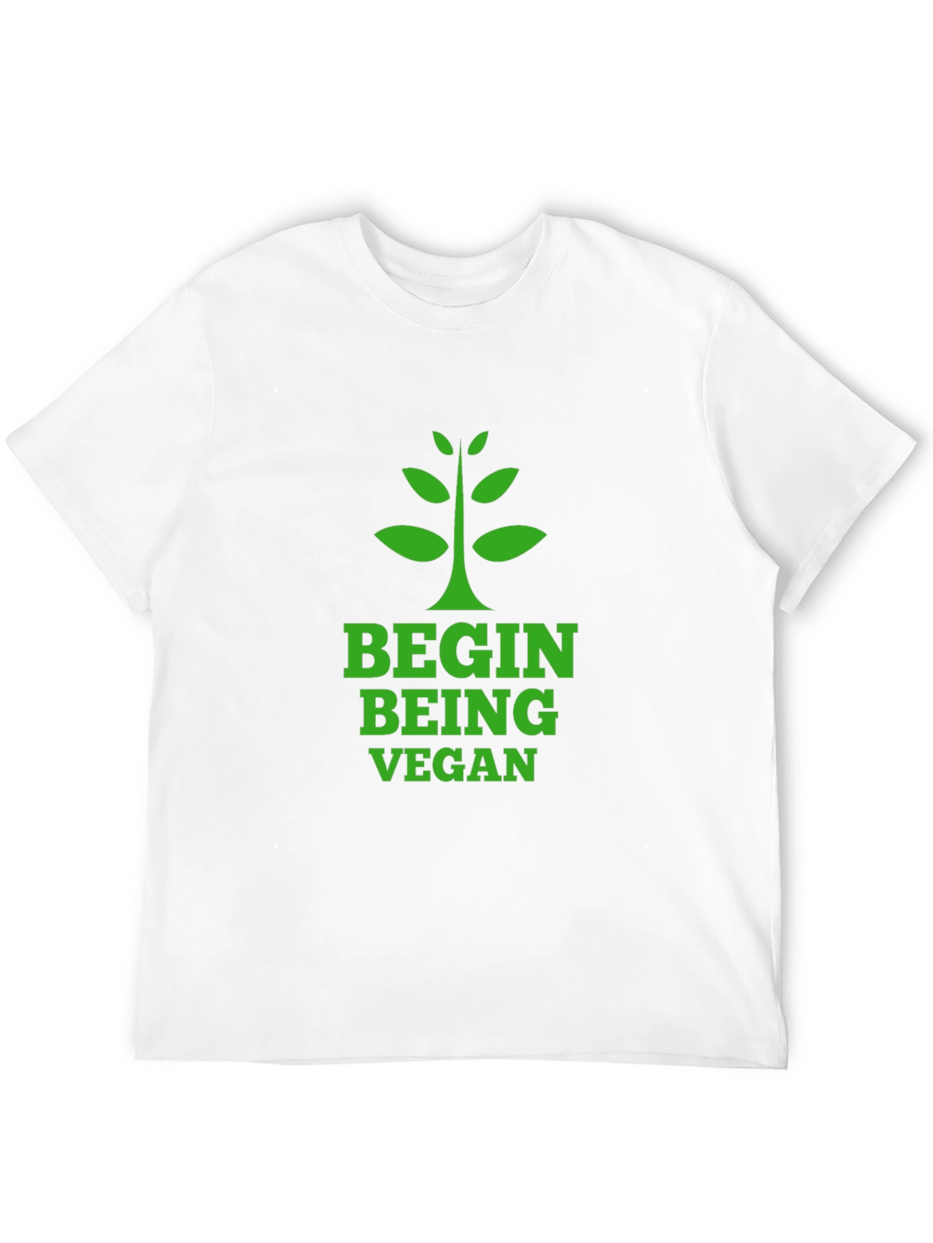 Begin Being Vegan T-Shirt - Green Graphic Tee