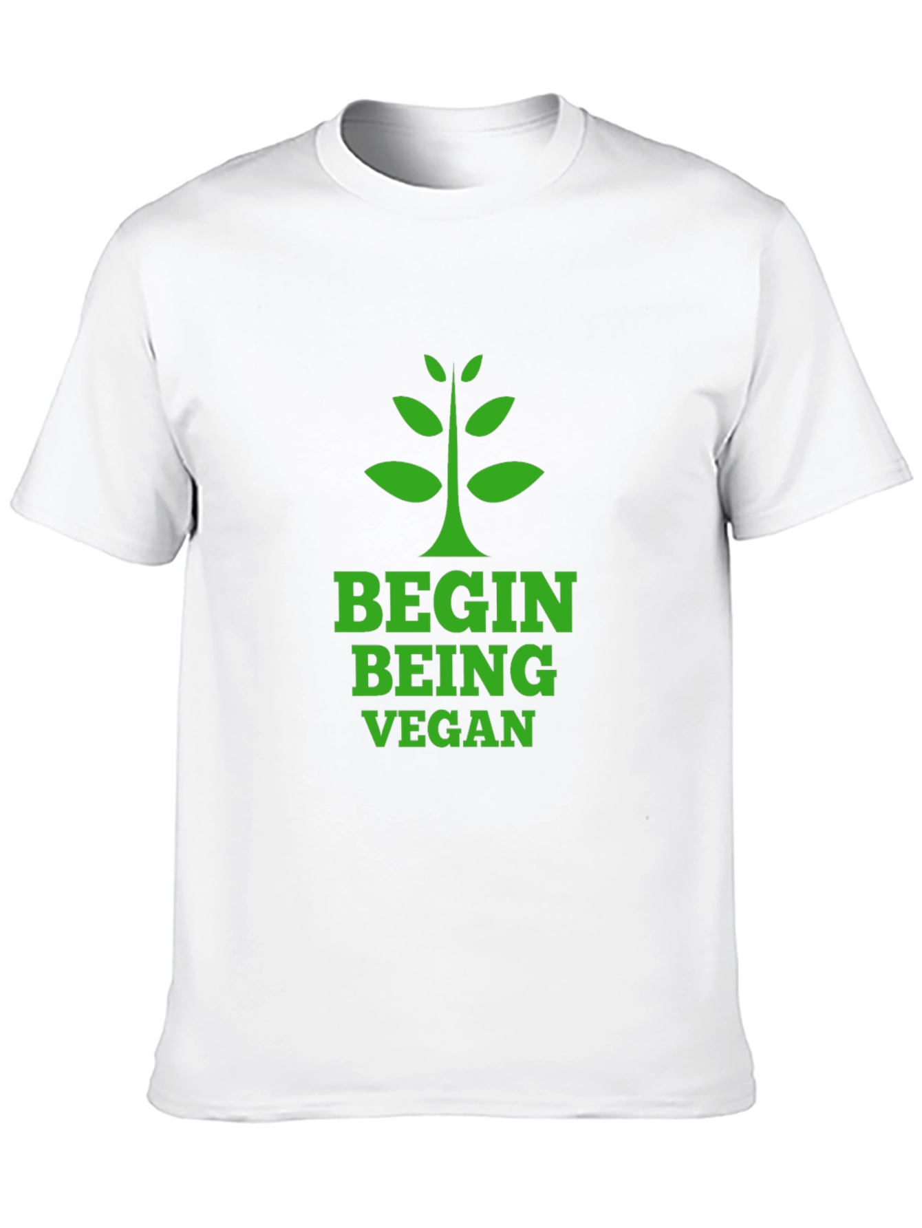 Begin Being Vegan T-Shirt - Green Graphic Tee