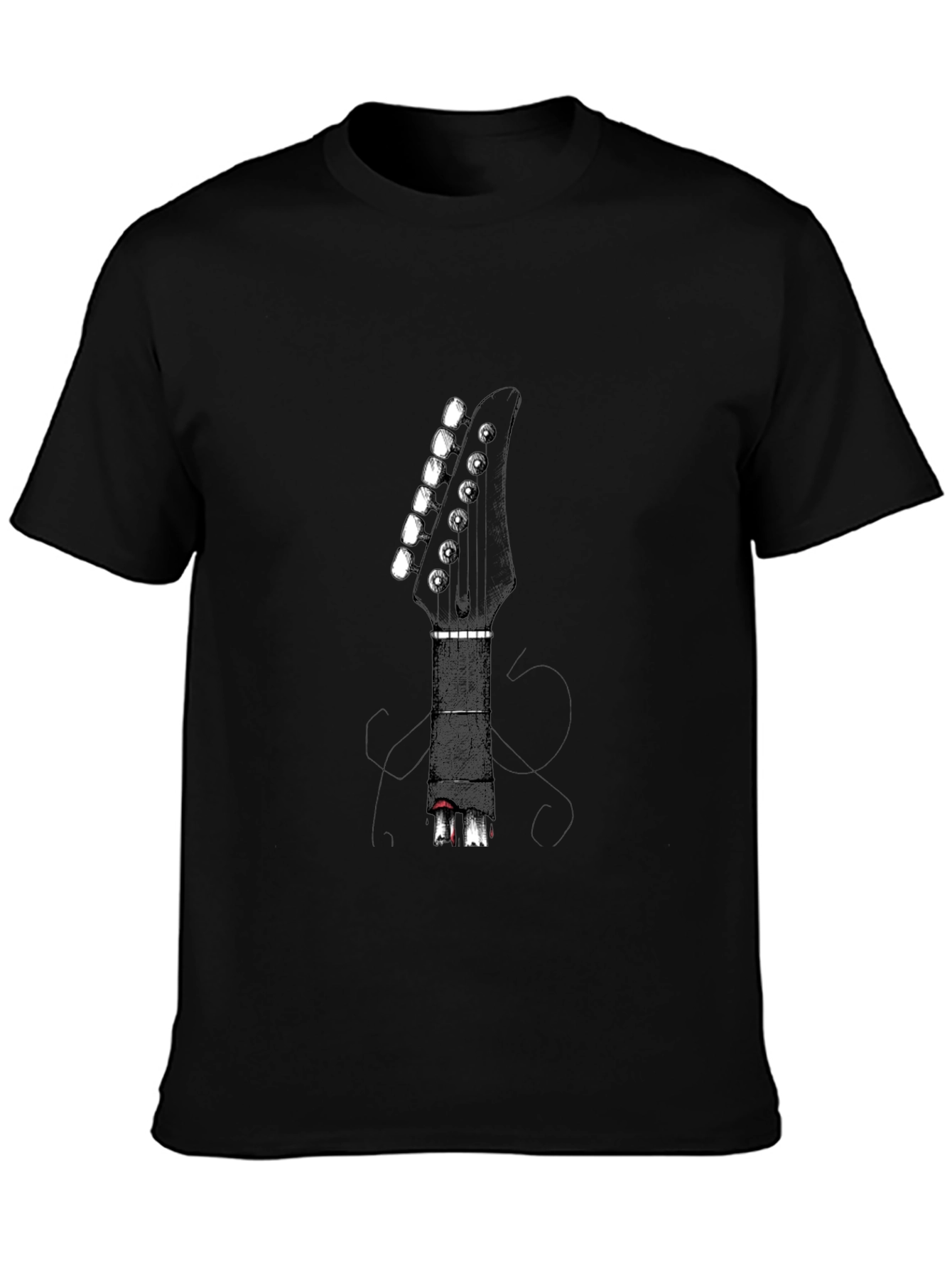 Guitar Headstock T-Shirt - Rock Music Tee