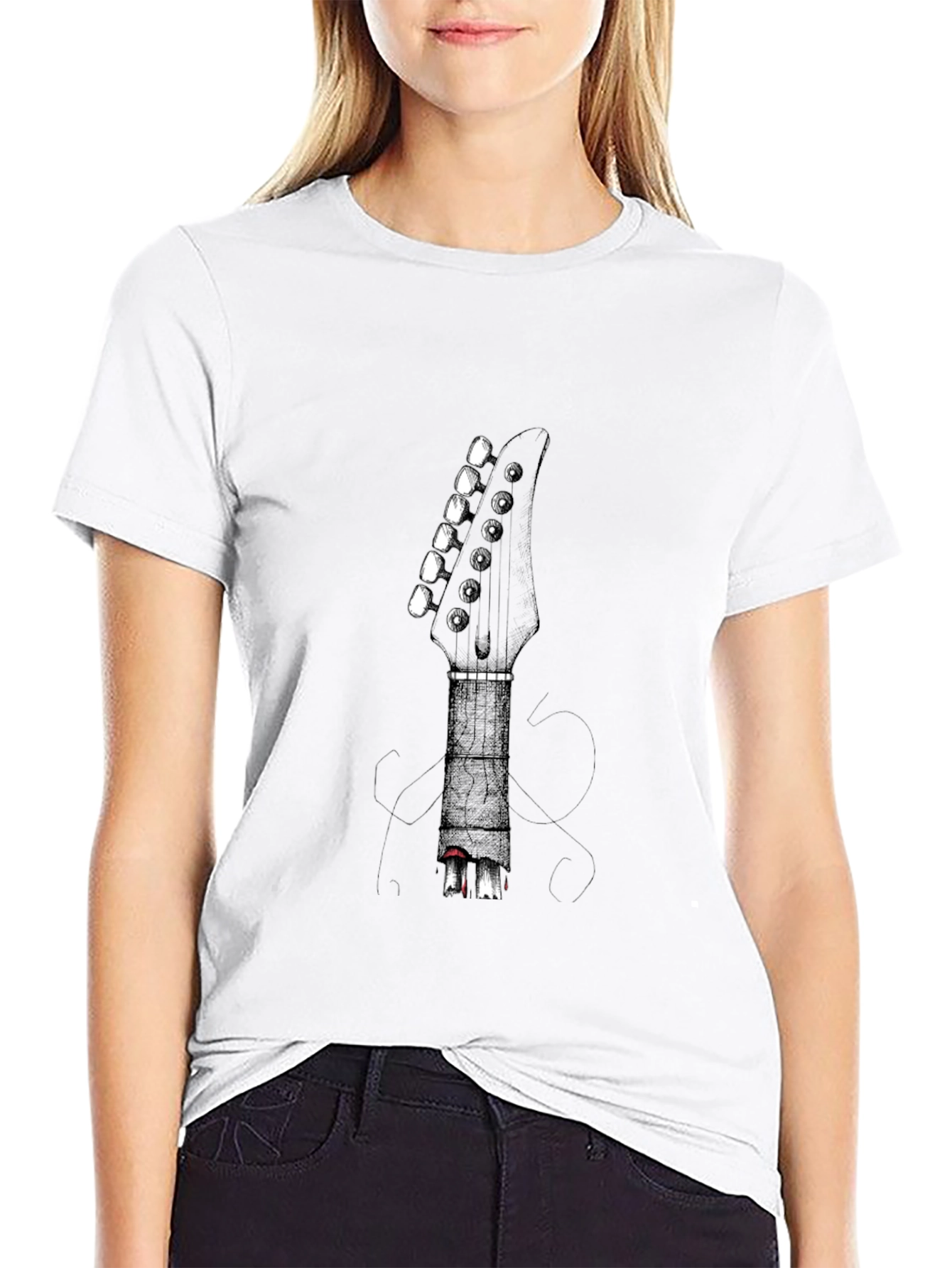 Guitar Headstock T-Shirt - Rock Music Tee