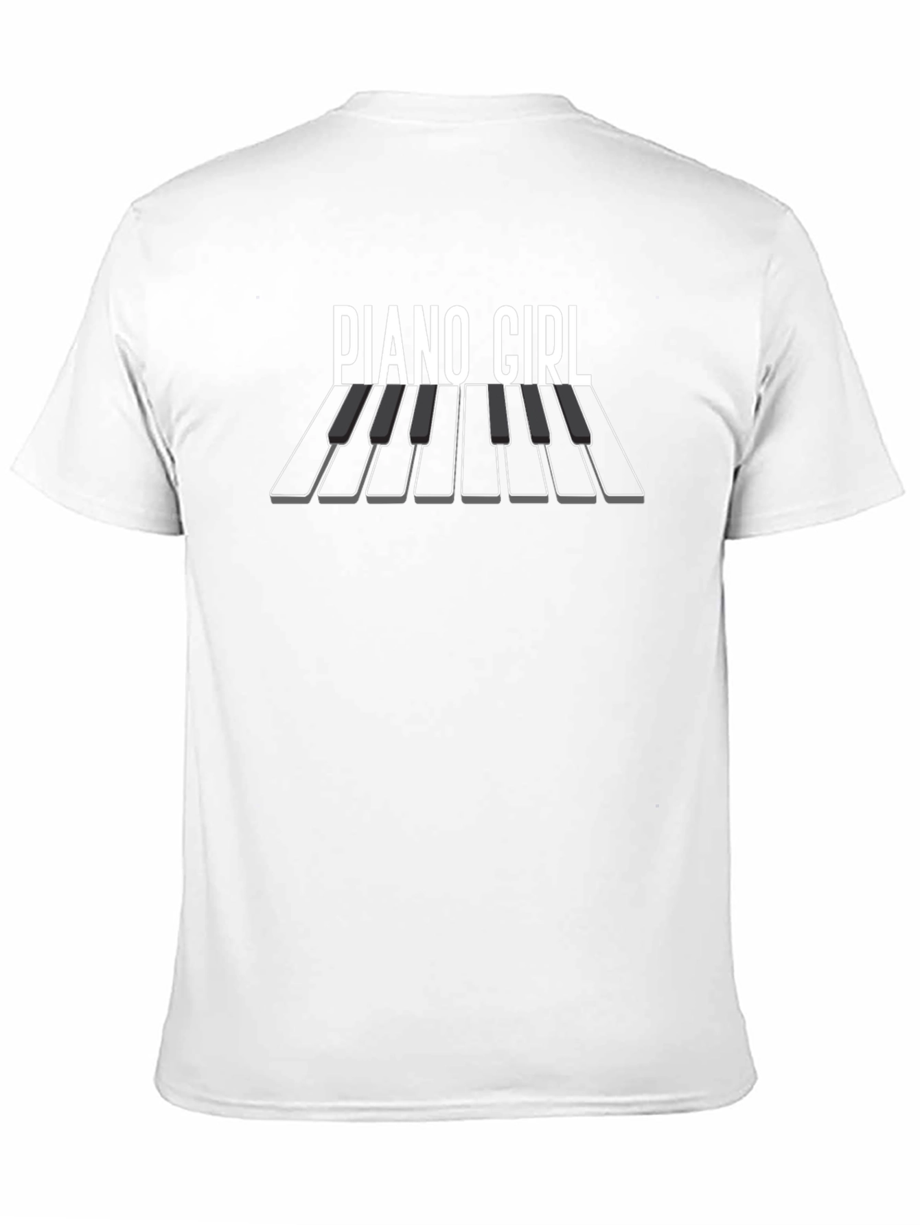 Piano Girl Graphic T-Shirt - Music Lover Tee