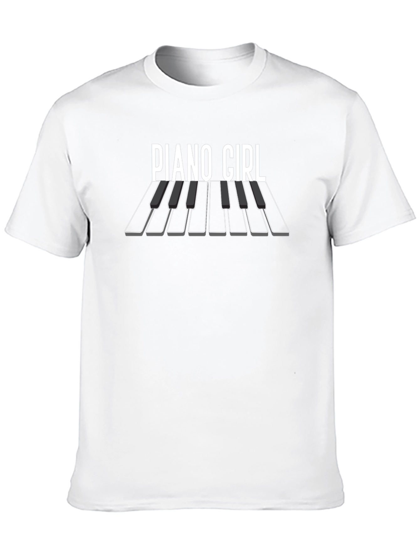 Piano Girl Graphic T-Shirt - Music Lover Tee
