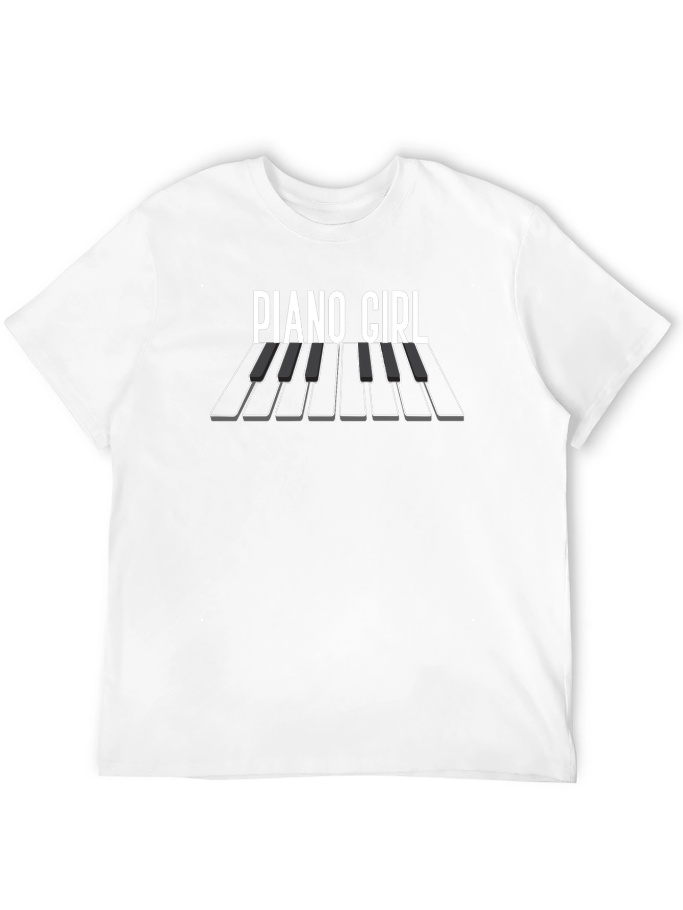 Piano Girl Graphic T-Shirt - Music Lover Tee