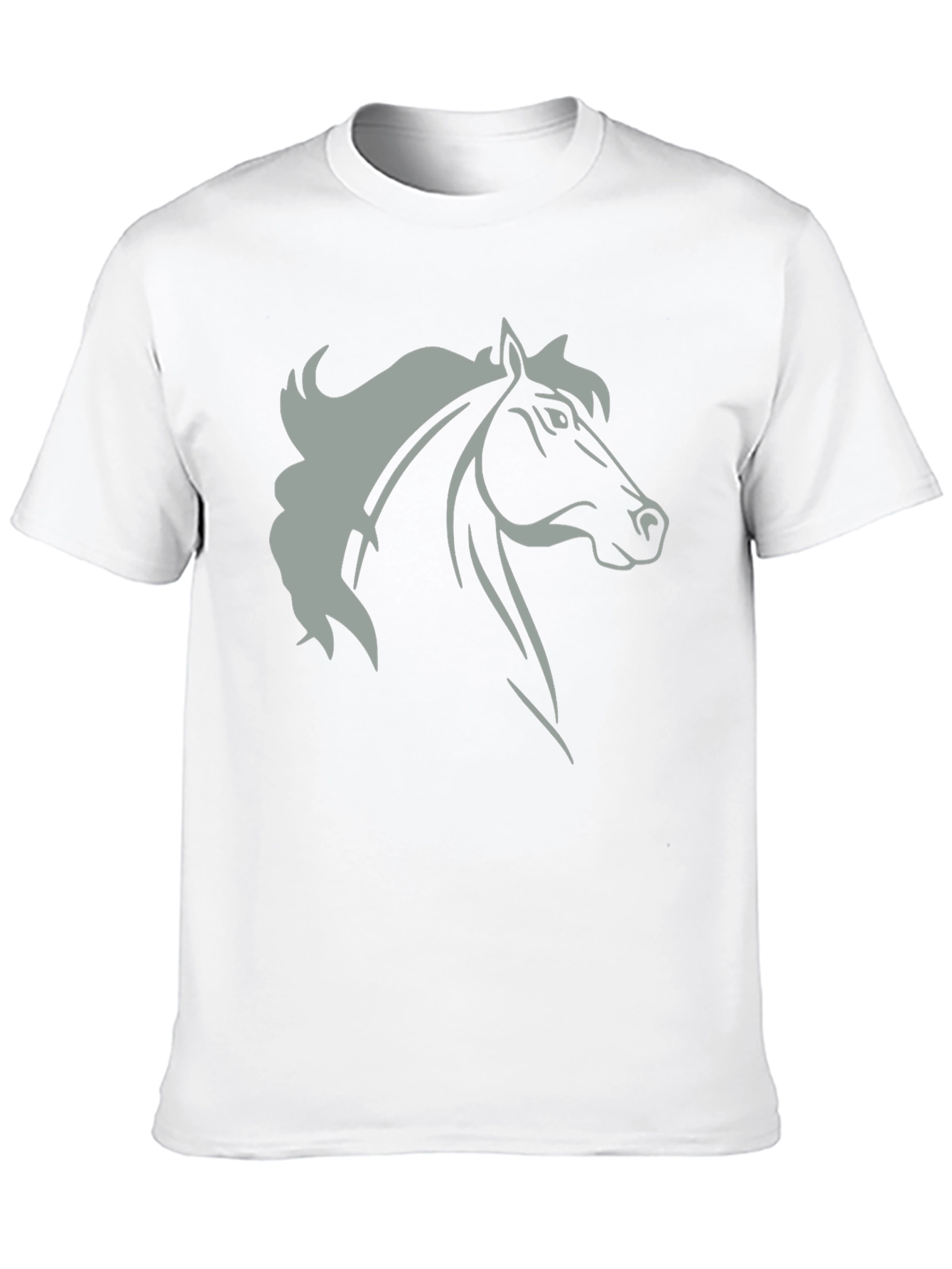 Horse Head Graphic Print T-Shirt