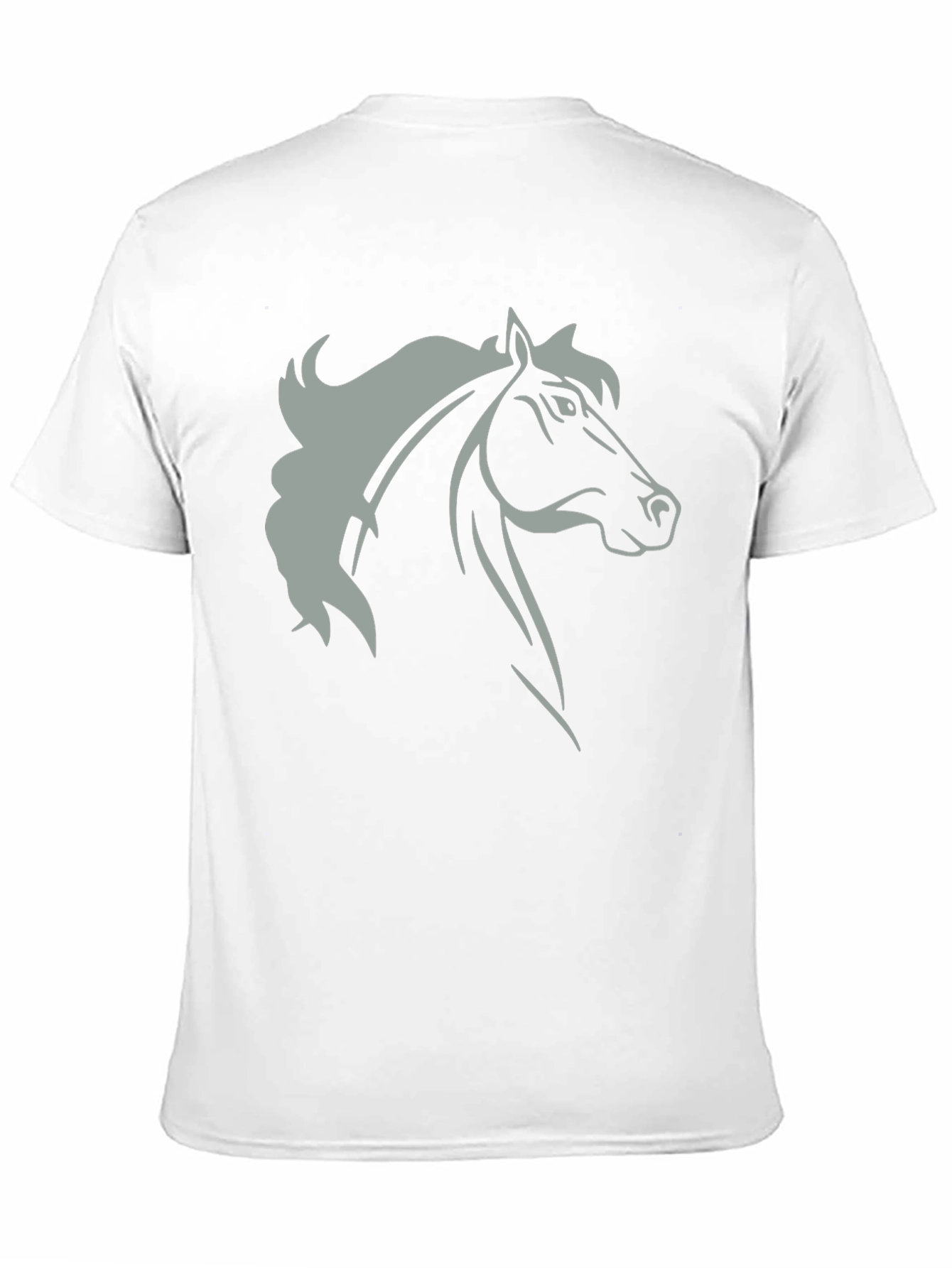 Horse Head Graphic Print T-Shirt