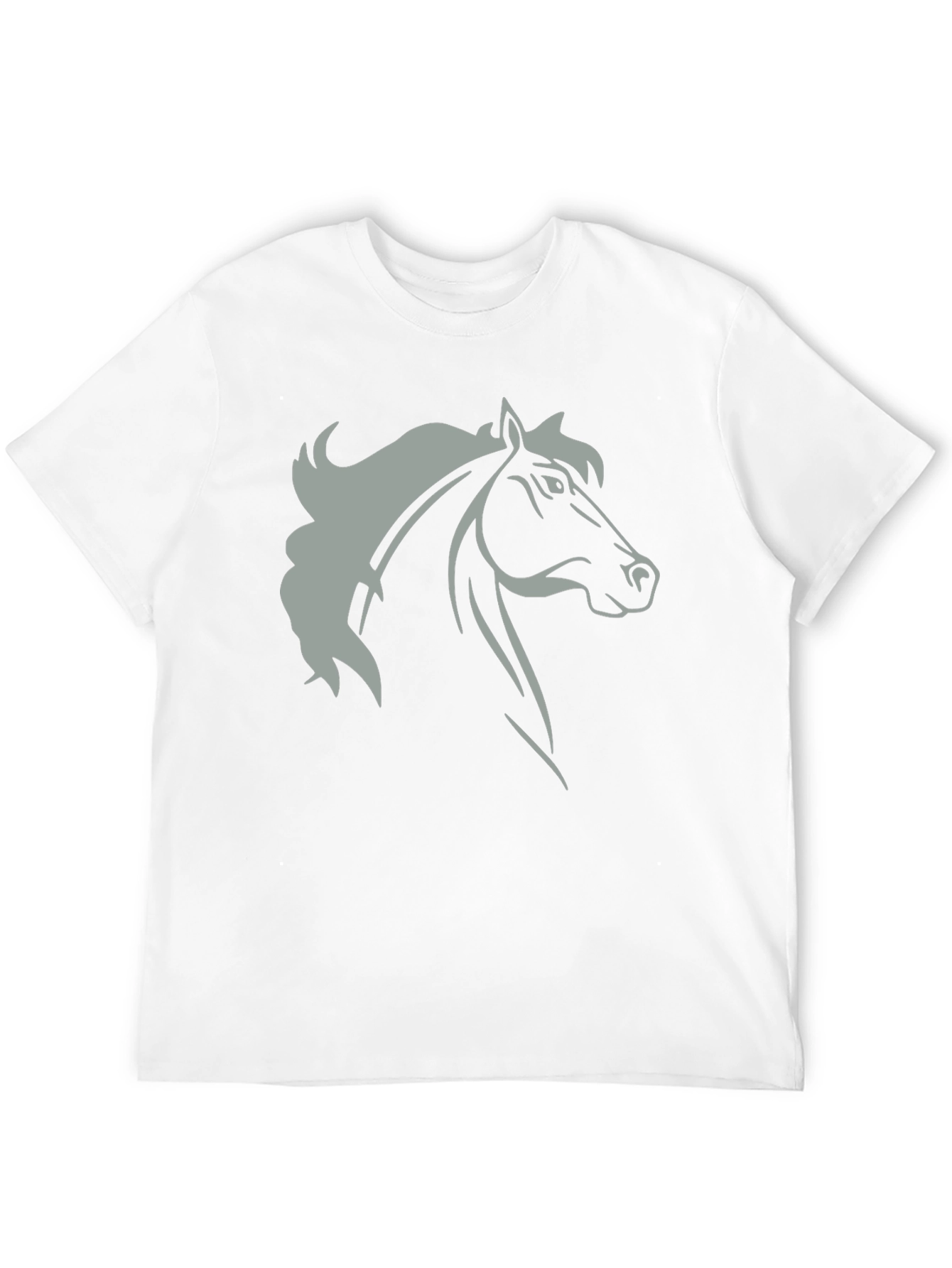 Horse Head Graphic Print T-Shirt