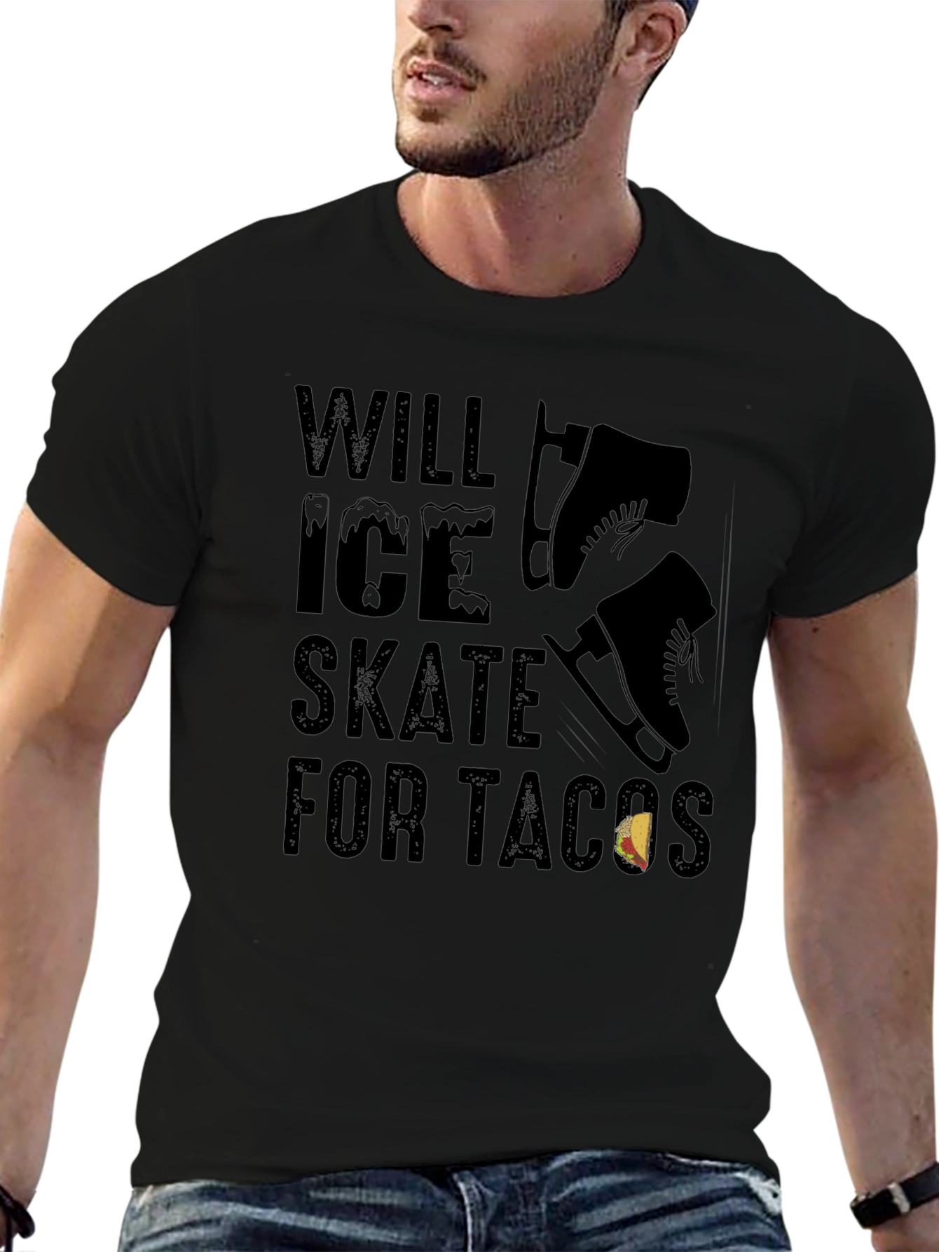 Will Ice Skate for Tacos Graphic Tee