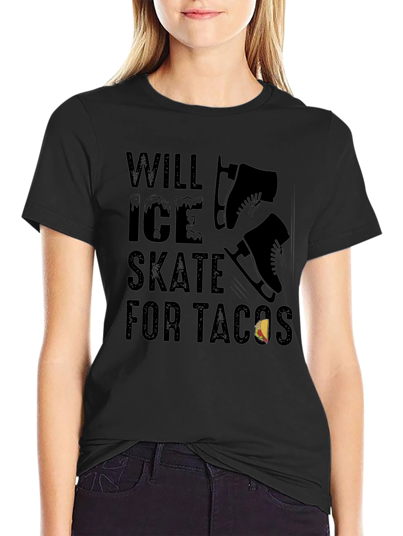 Will Ice Skate for Tacos Graphic Tee