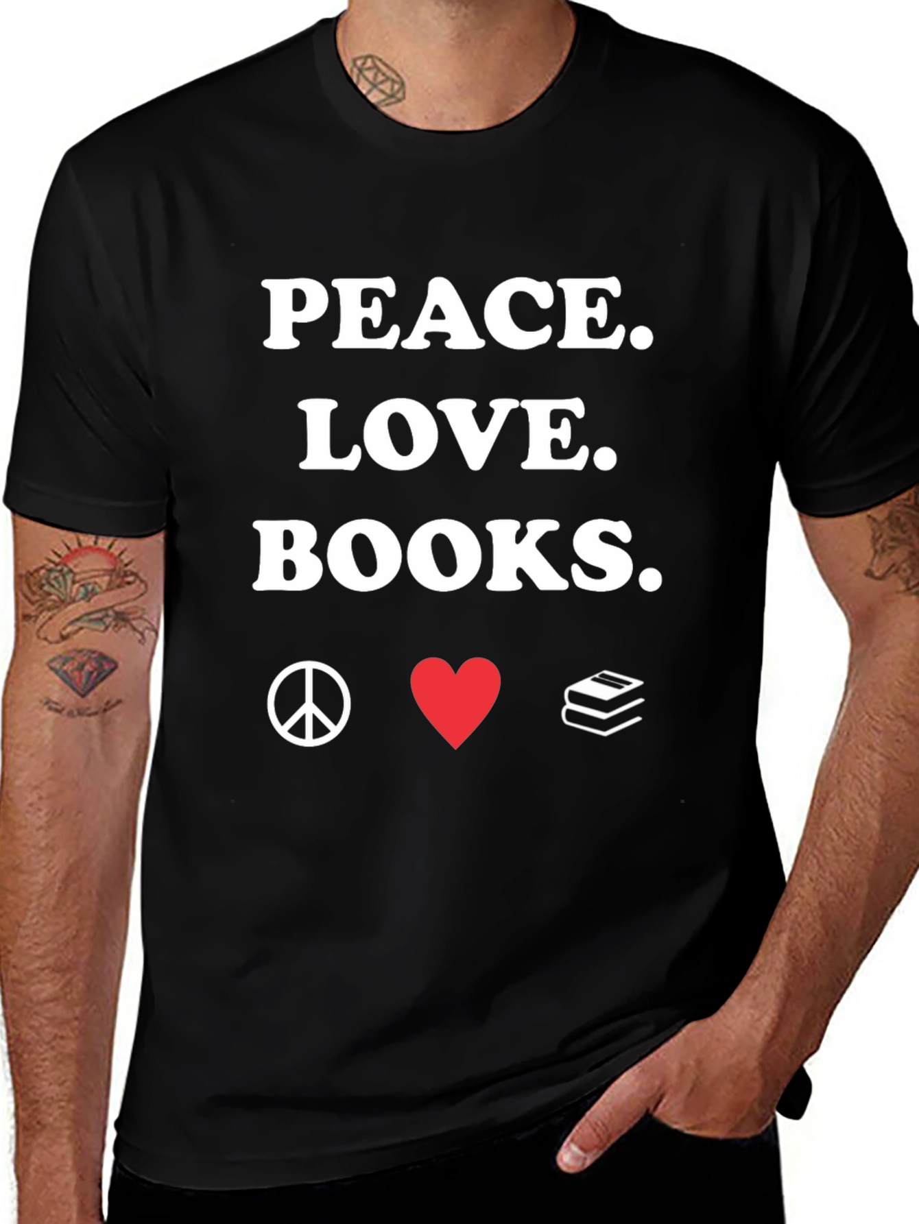 Peace Love Books Graphic Tee