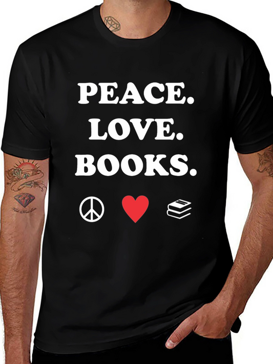 Peace Love Books Graphic Tee