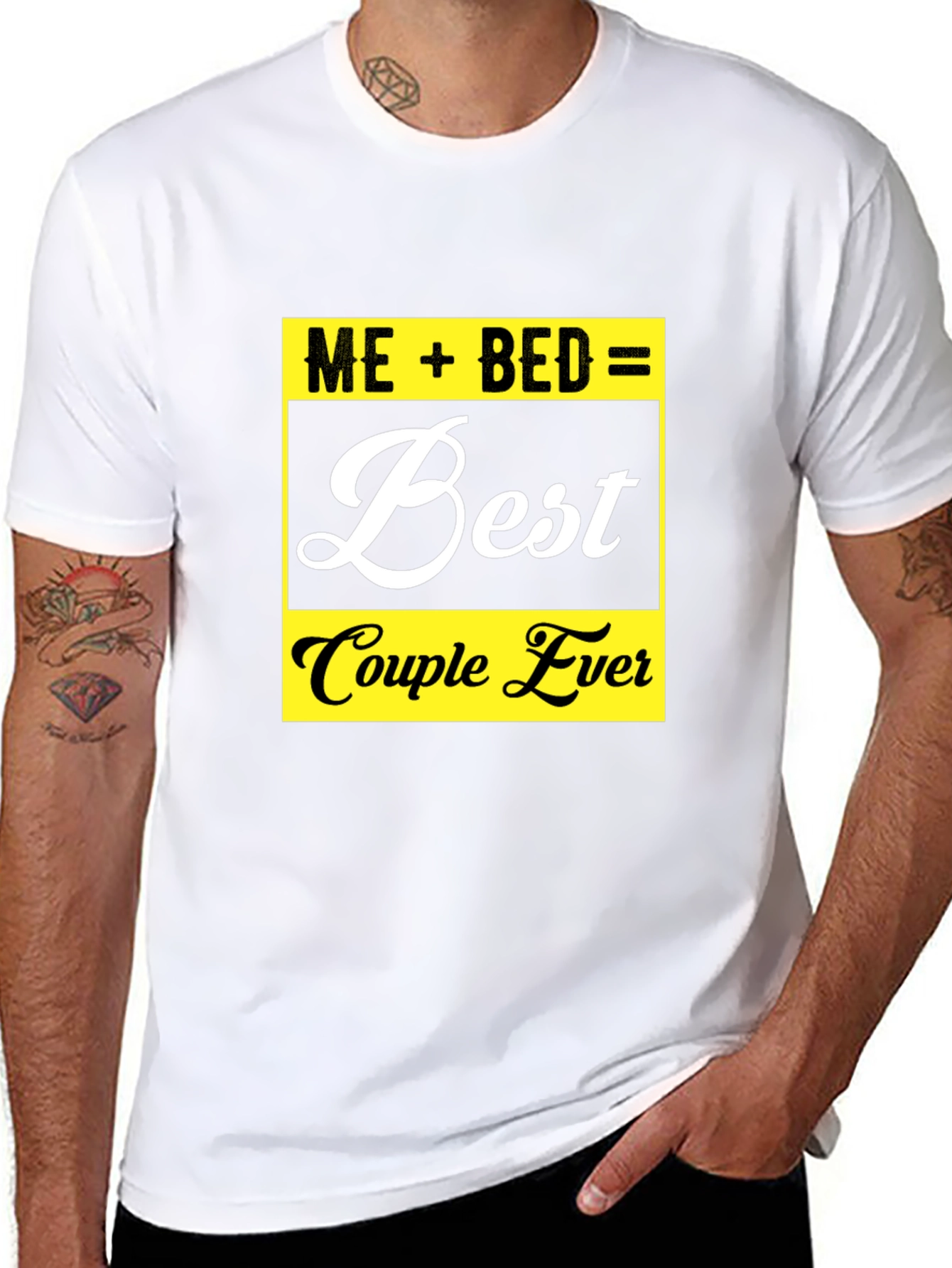 Me + Bed = Best Couple Ever Graphic Tee