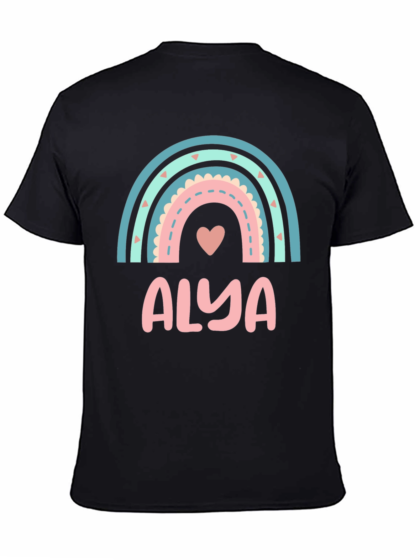 Alya Rainbow Heart Personalized T-Shirt