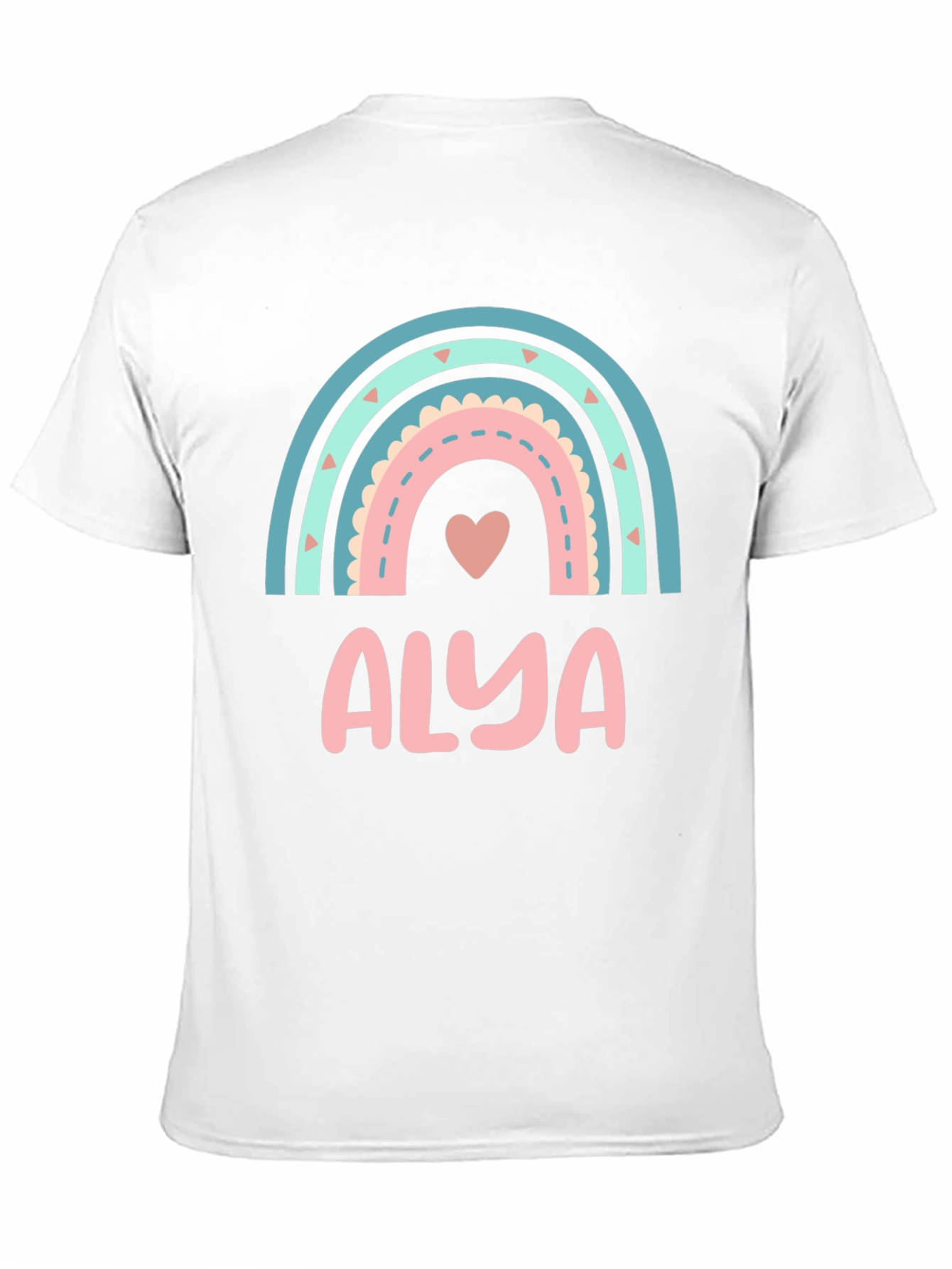 Alya Rainbow Heart Personalized T-Shirt