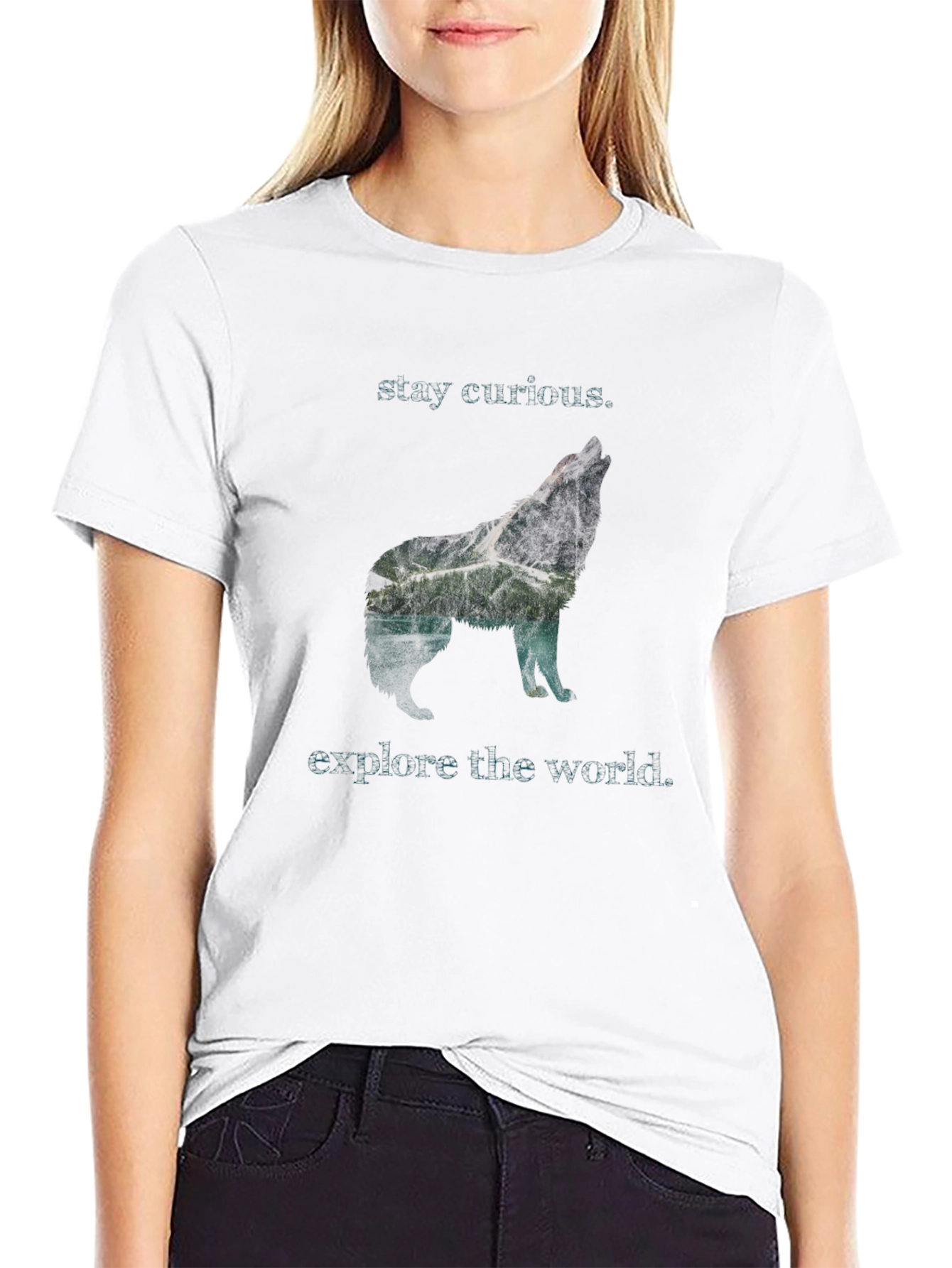 Wolf Graphic T-Shirt - Stay Curious