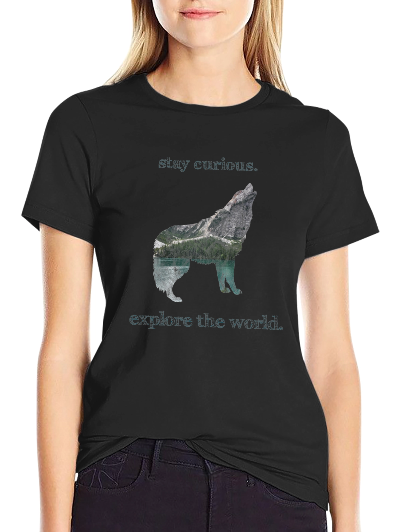 Wolf Graphic T-Shirt - Stay Curious