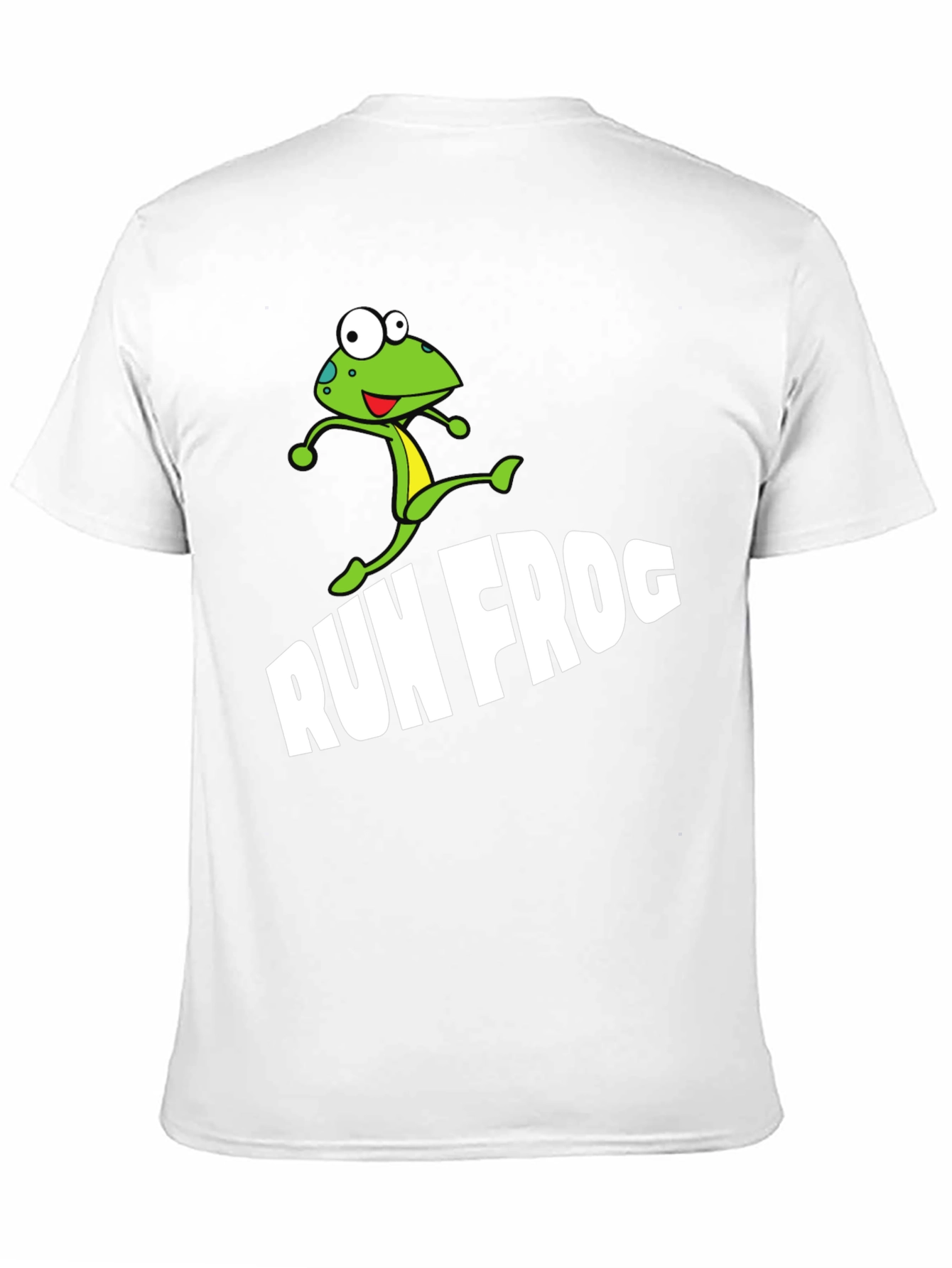 Run Frog Graphic Tee - Black Cotton Blend T-Shirt