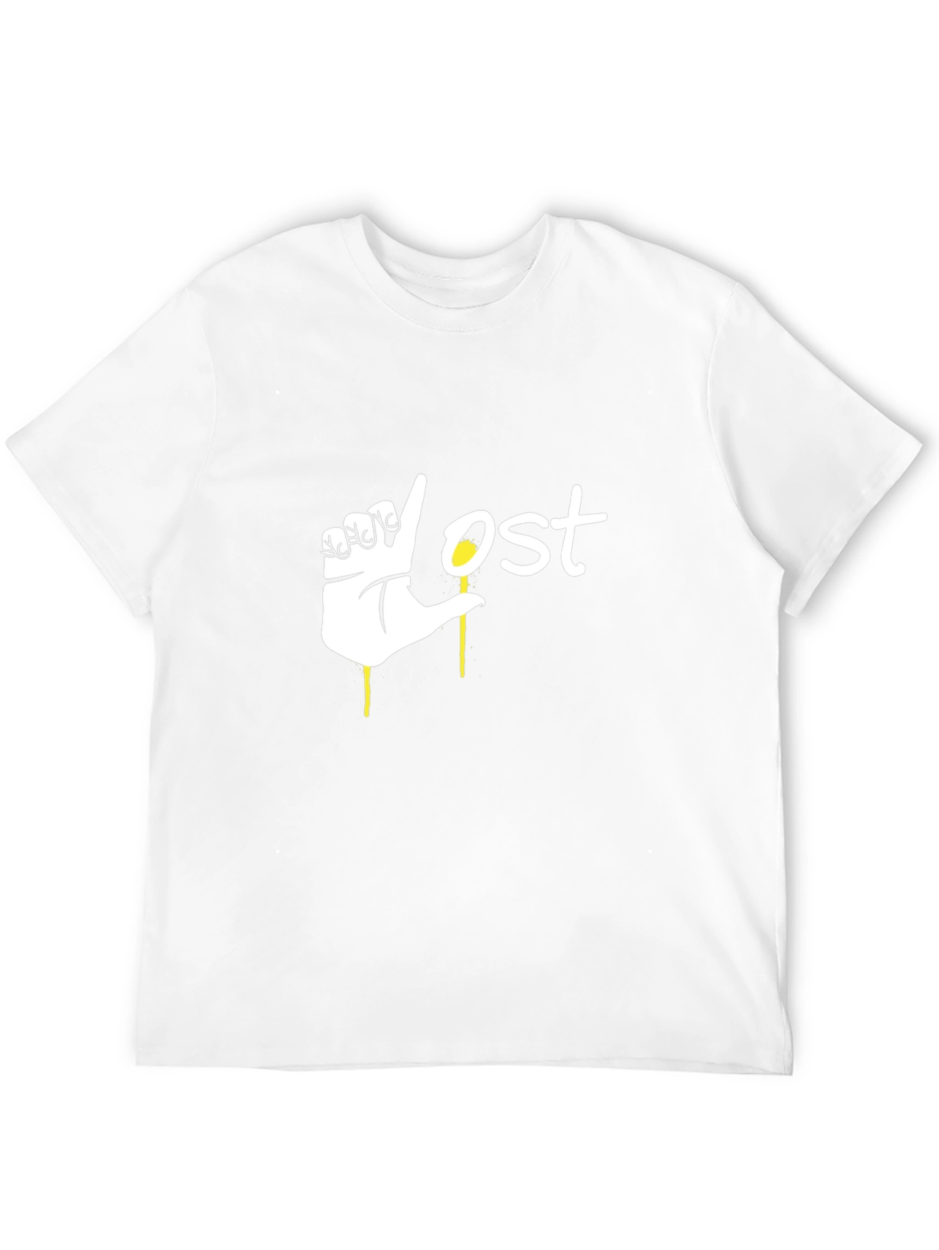 Lost Hand Graphic Black T-Shirt - Stylish Mens Tee
