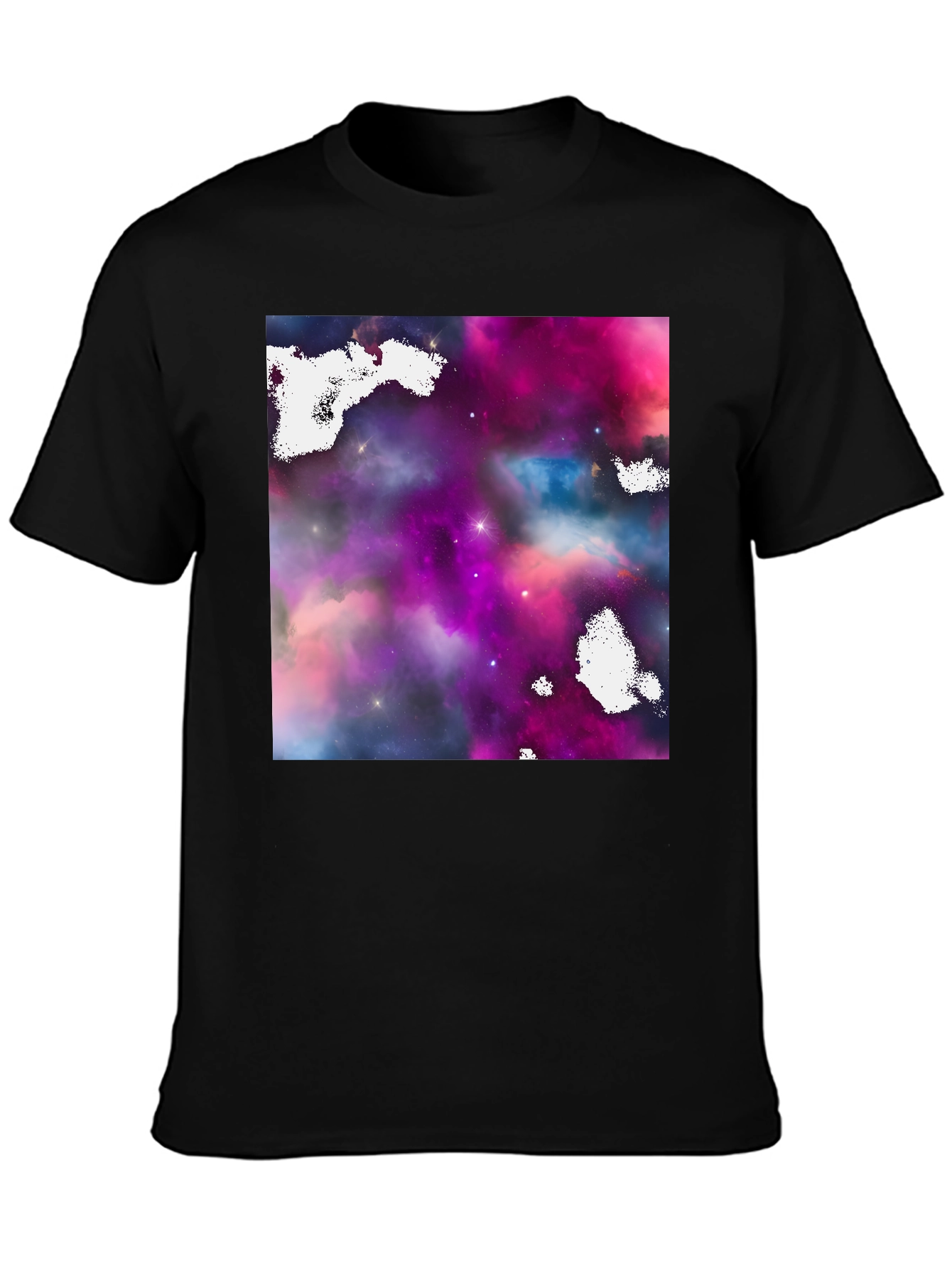 Galaxy Print Black T-Shirt