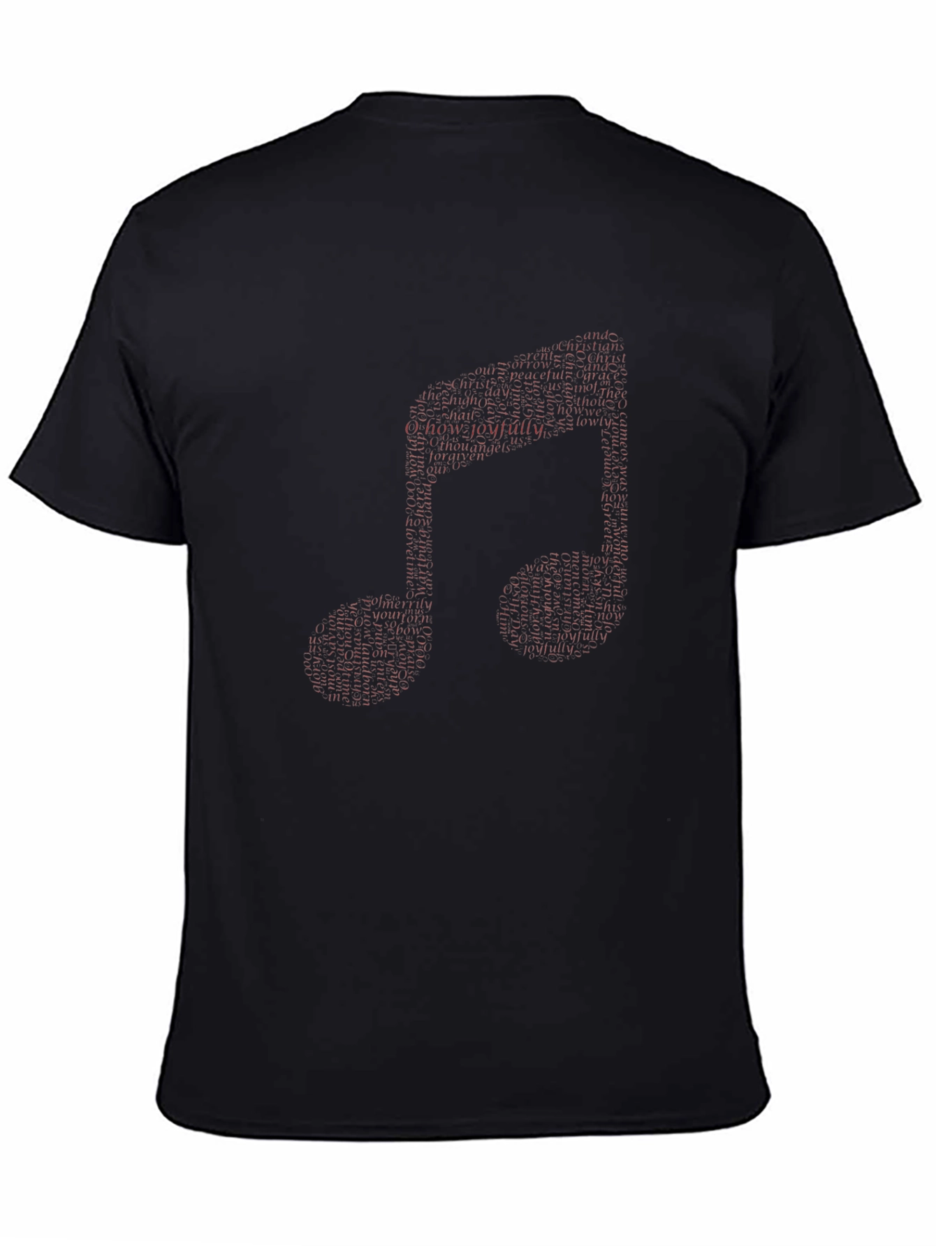 Musical Note Word Art Graphic Tee