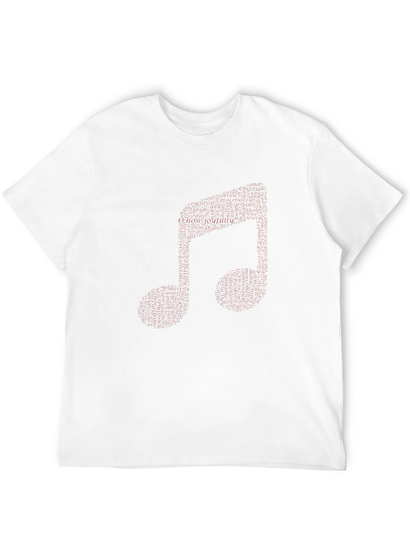 Musical Note Word Art Graphic Tee