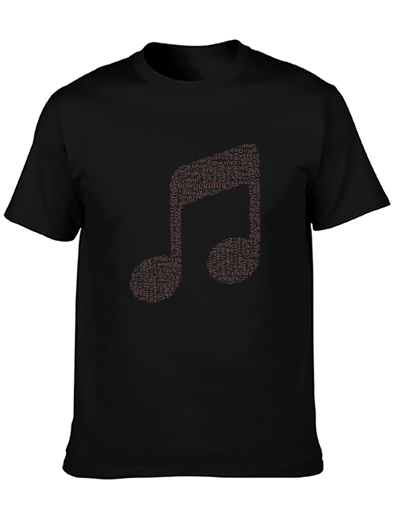 Musical Note Word Art Graphic Tee