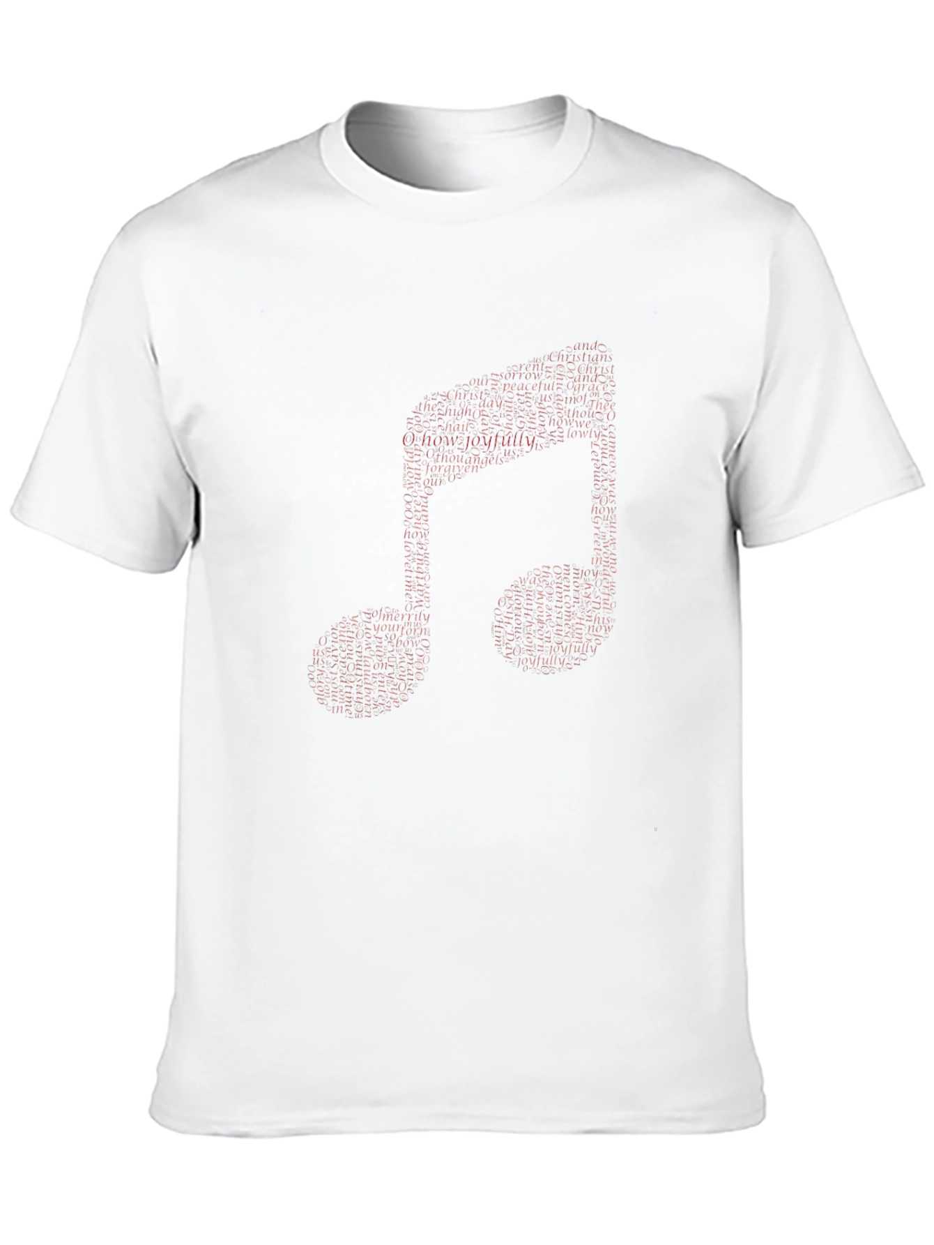 Musical Note Word Art Graphic Tee