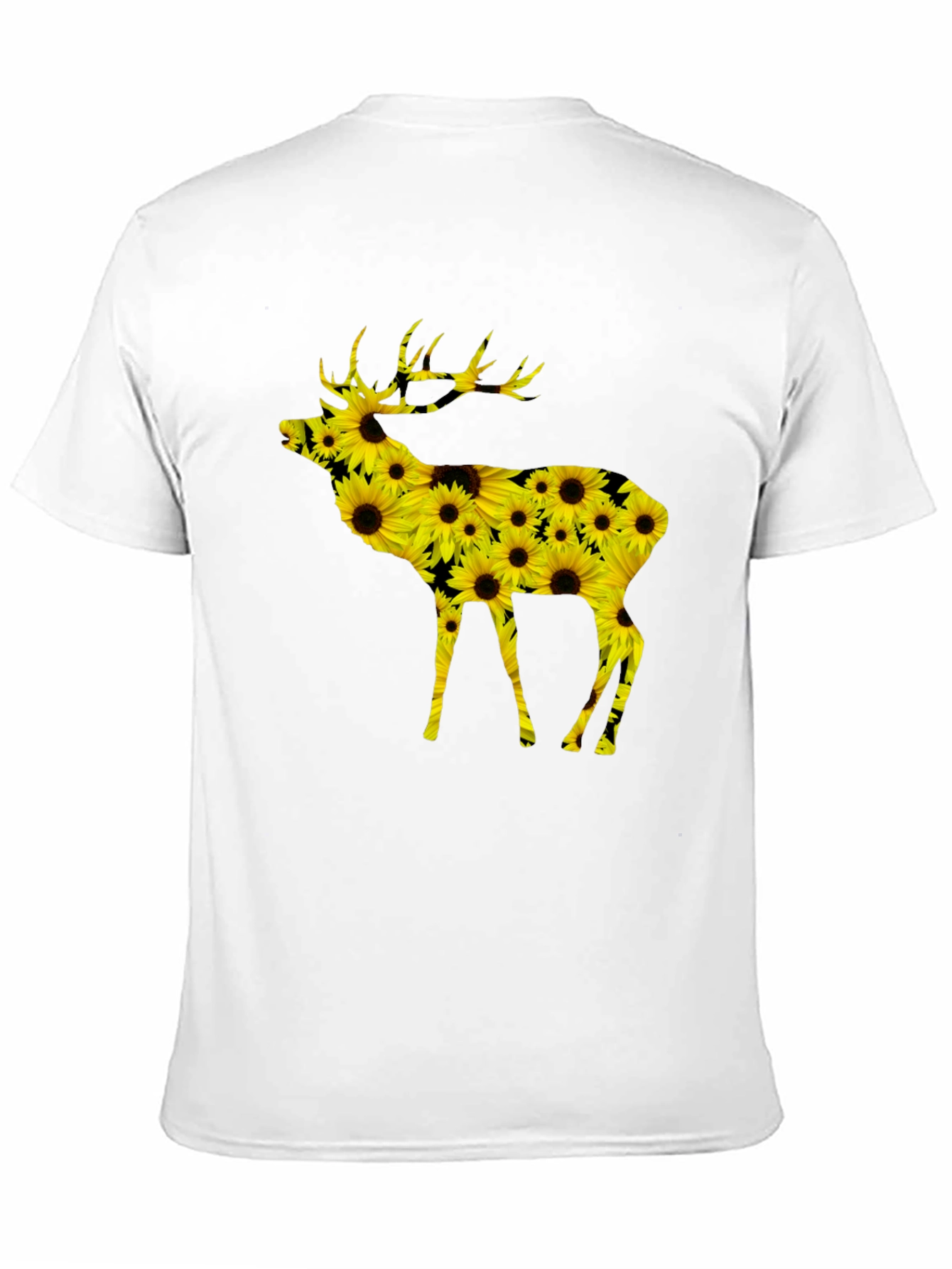 Sunflower Deer Graphic Tee - Black