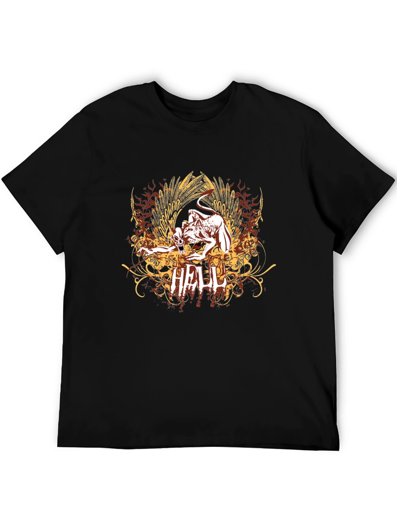Hell Graphic T-Shirt - Black - Mens