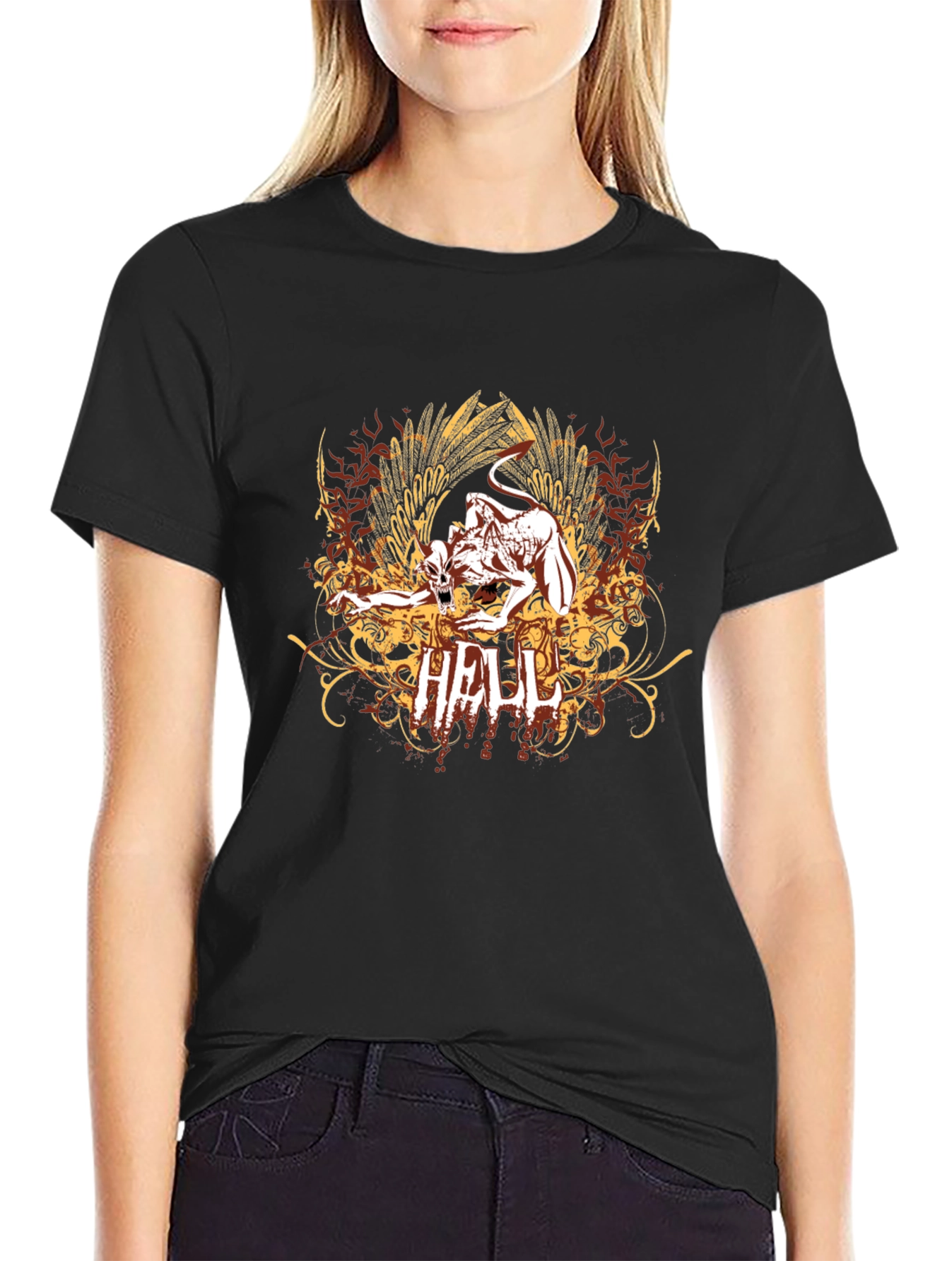 Hell Graphic T-Shirt - Black - Mens