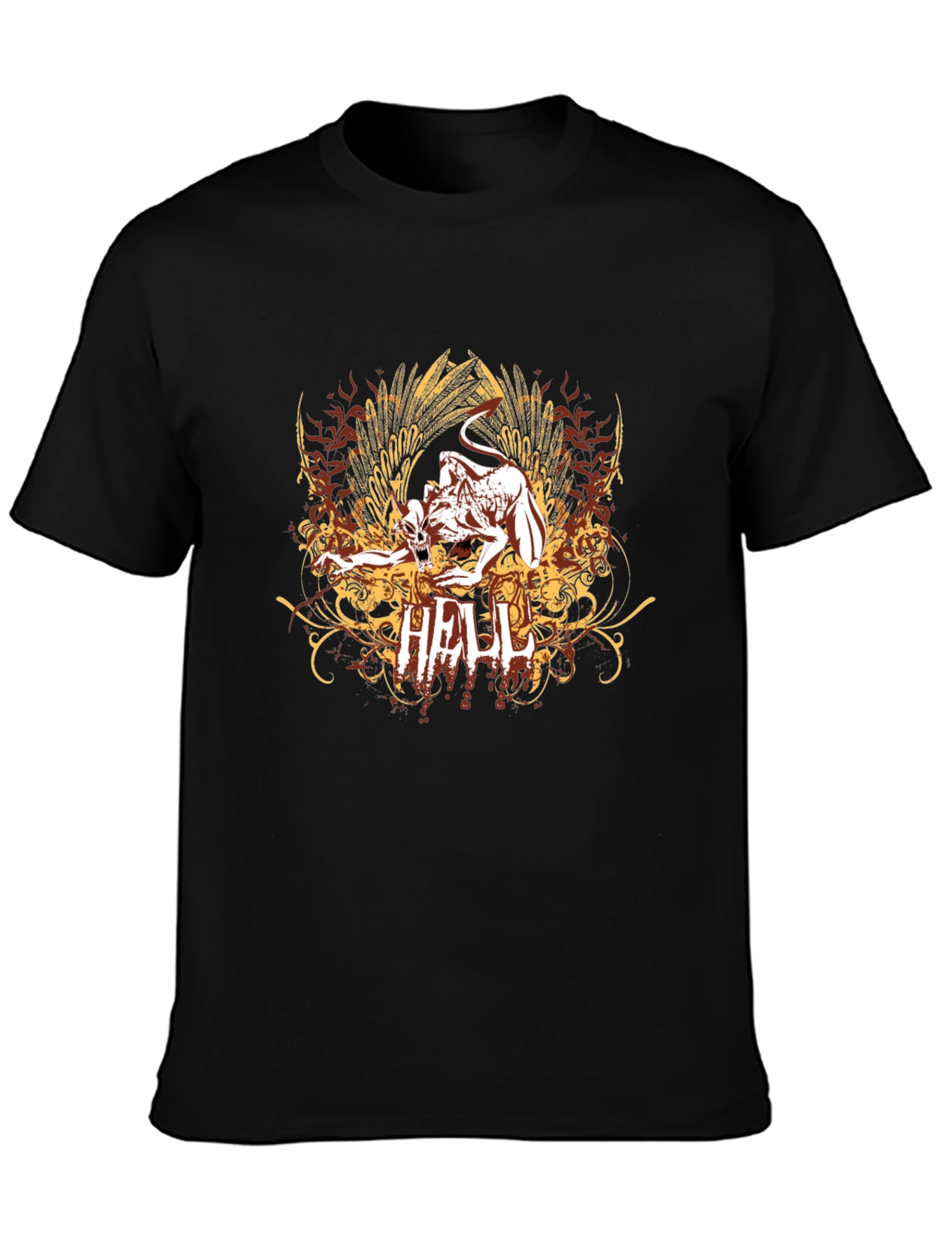 Hell Graphic T-Shirt - Black - Mens