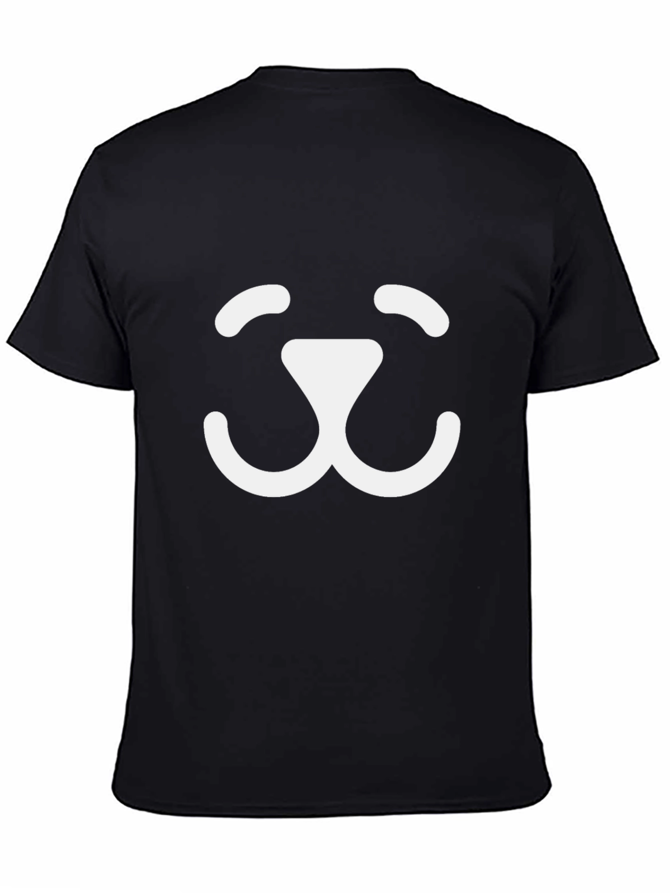 Cute Dog Face Graphic Tee - Soft Black T-Shirt