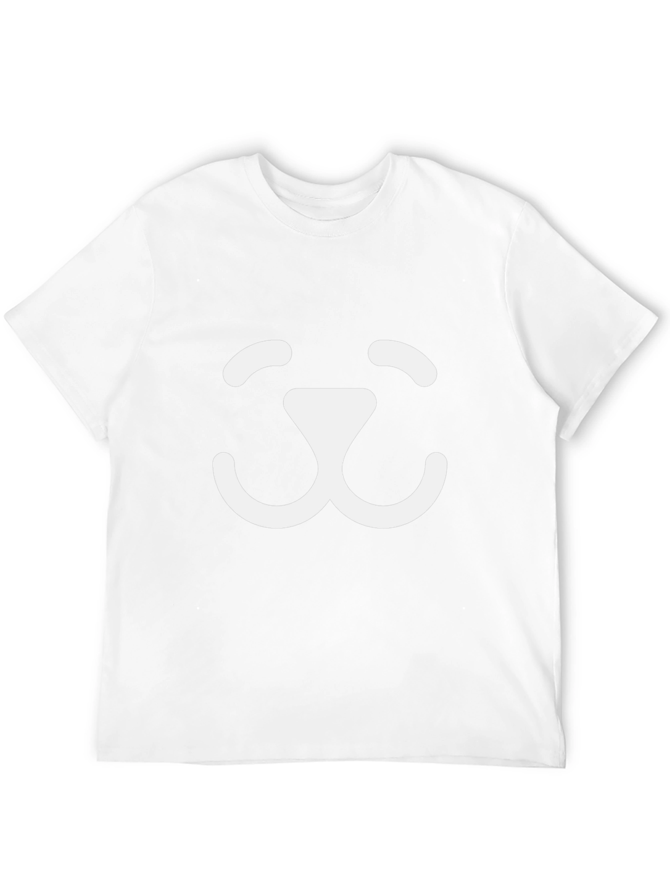 Cute Dog Face Graphic Tee - Soft Black T-Shirt