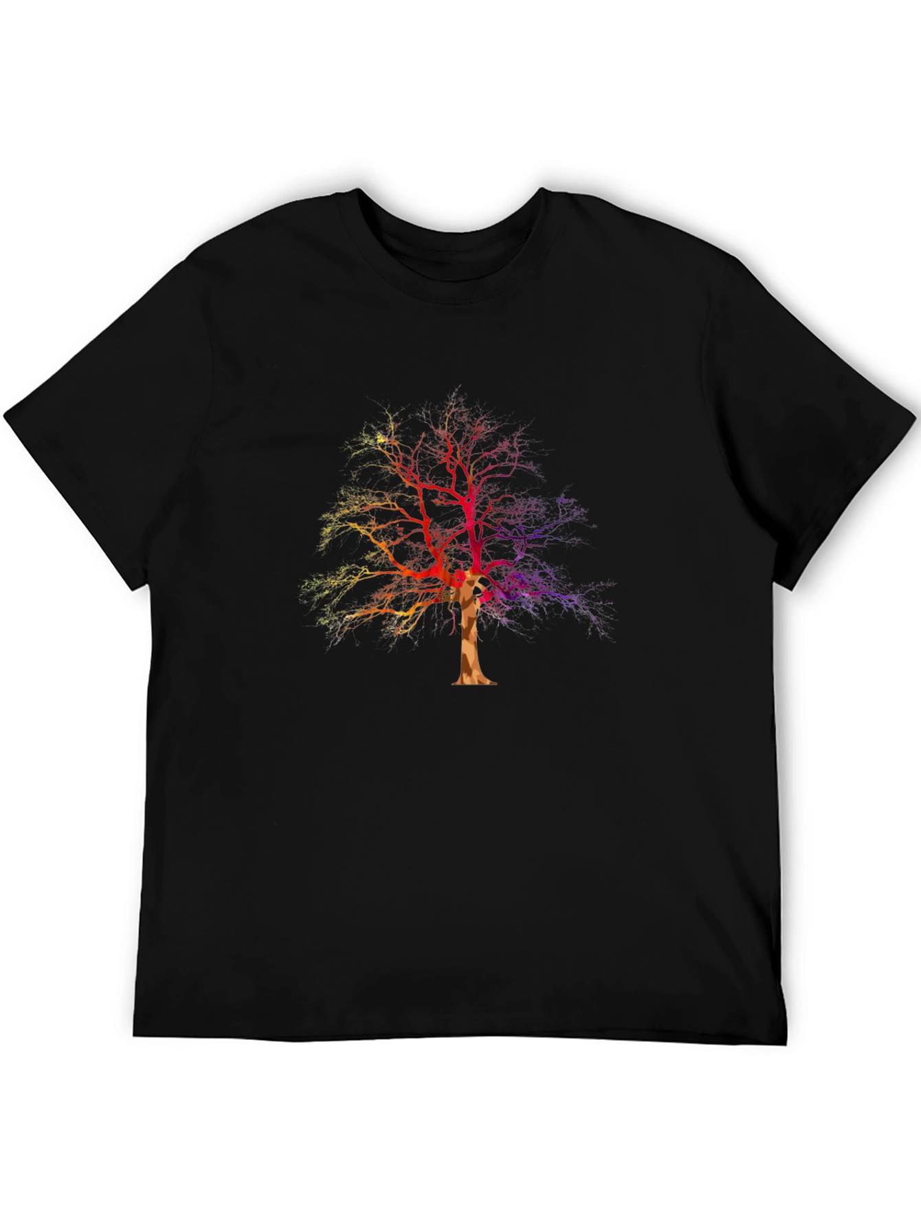 Rainbow Tree Graphic Tee - Unique Nature Design