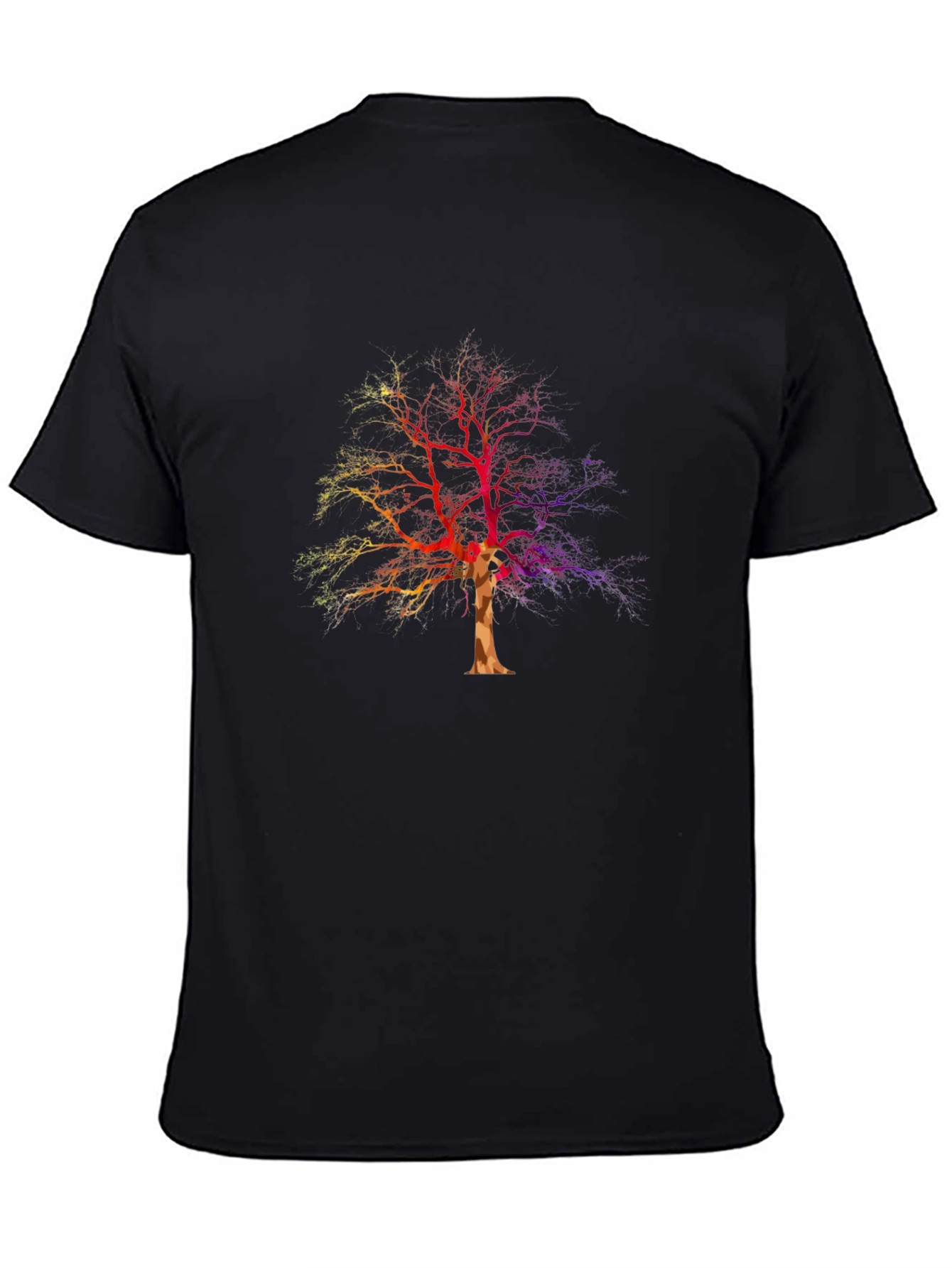 Rainbow Tree Graphic Tee - Unique Nature Design
