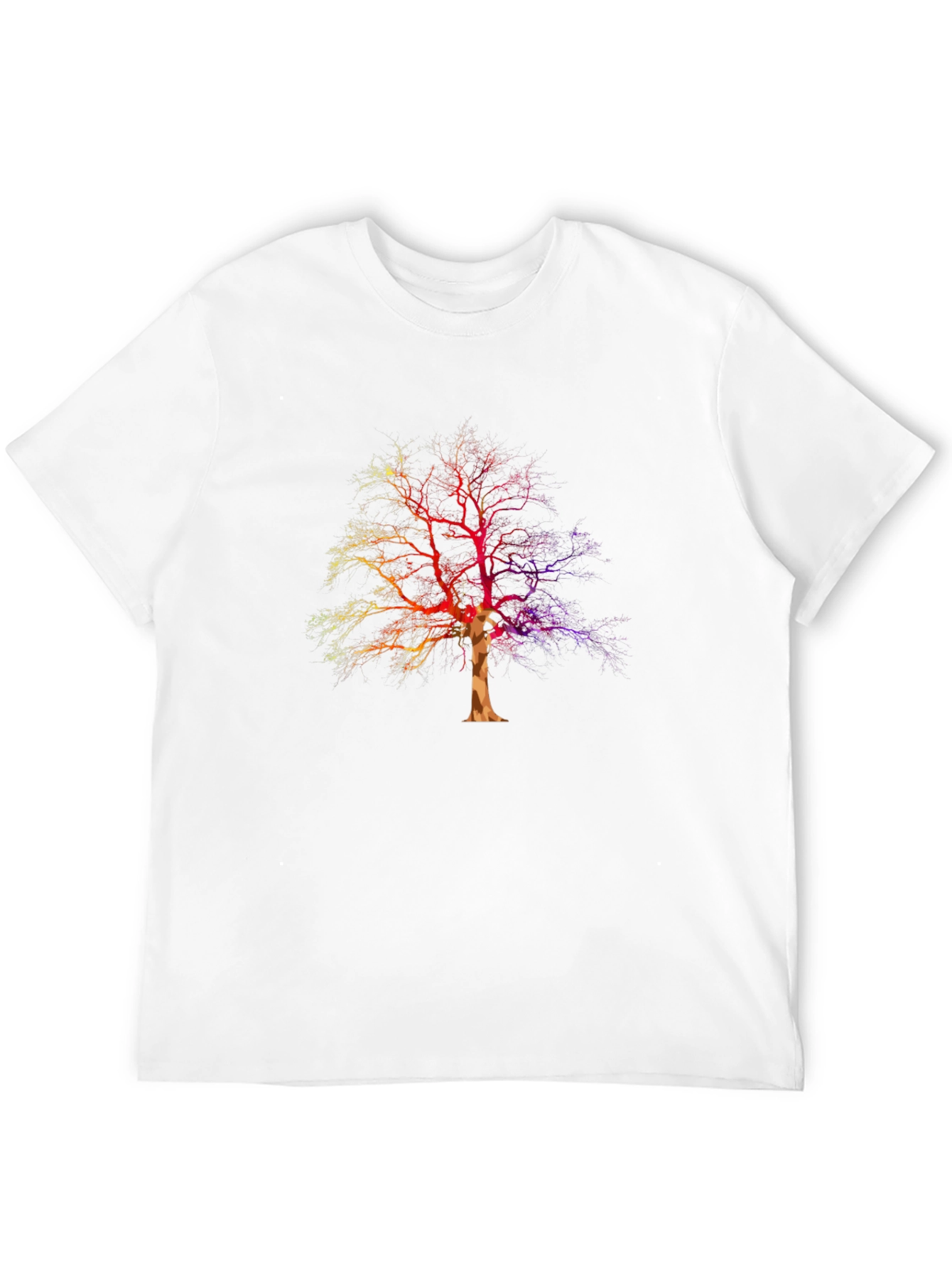 Rainbow Tree Graphic Tee - Unique Nature Design