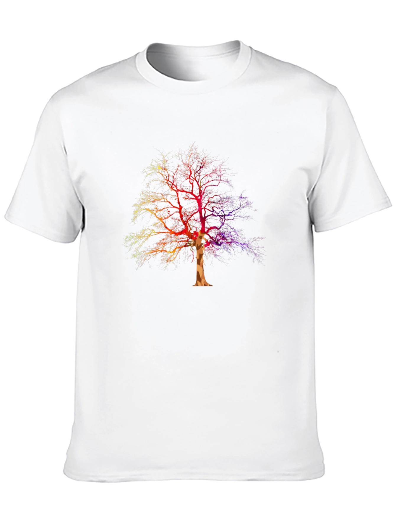 Rainbow Tree Graphic Tee - Unique Nature Design