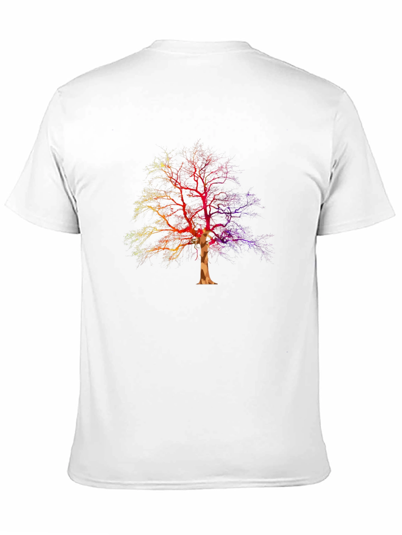 Rainbow Tree Graphic Tee - Unique Nature Design