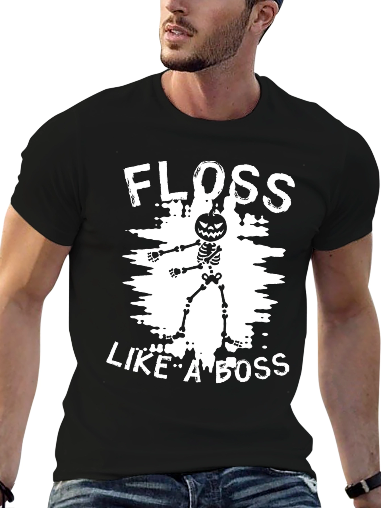 Floss Like a Boss Halloween Skeleton T-Shirt