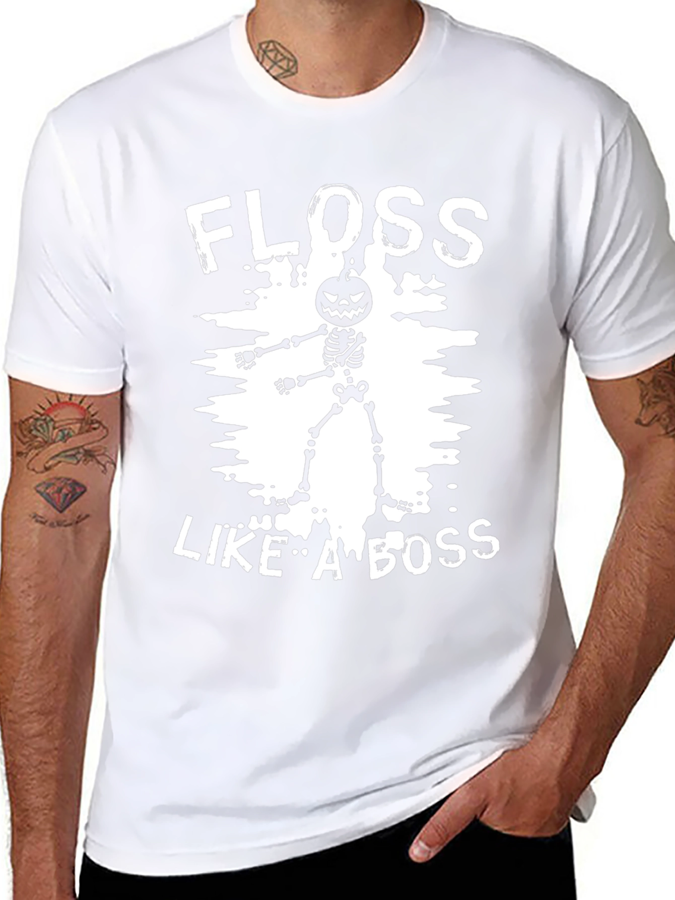 Floss Like a Boss Halloween Skeleton T-Shirt