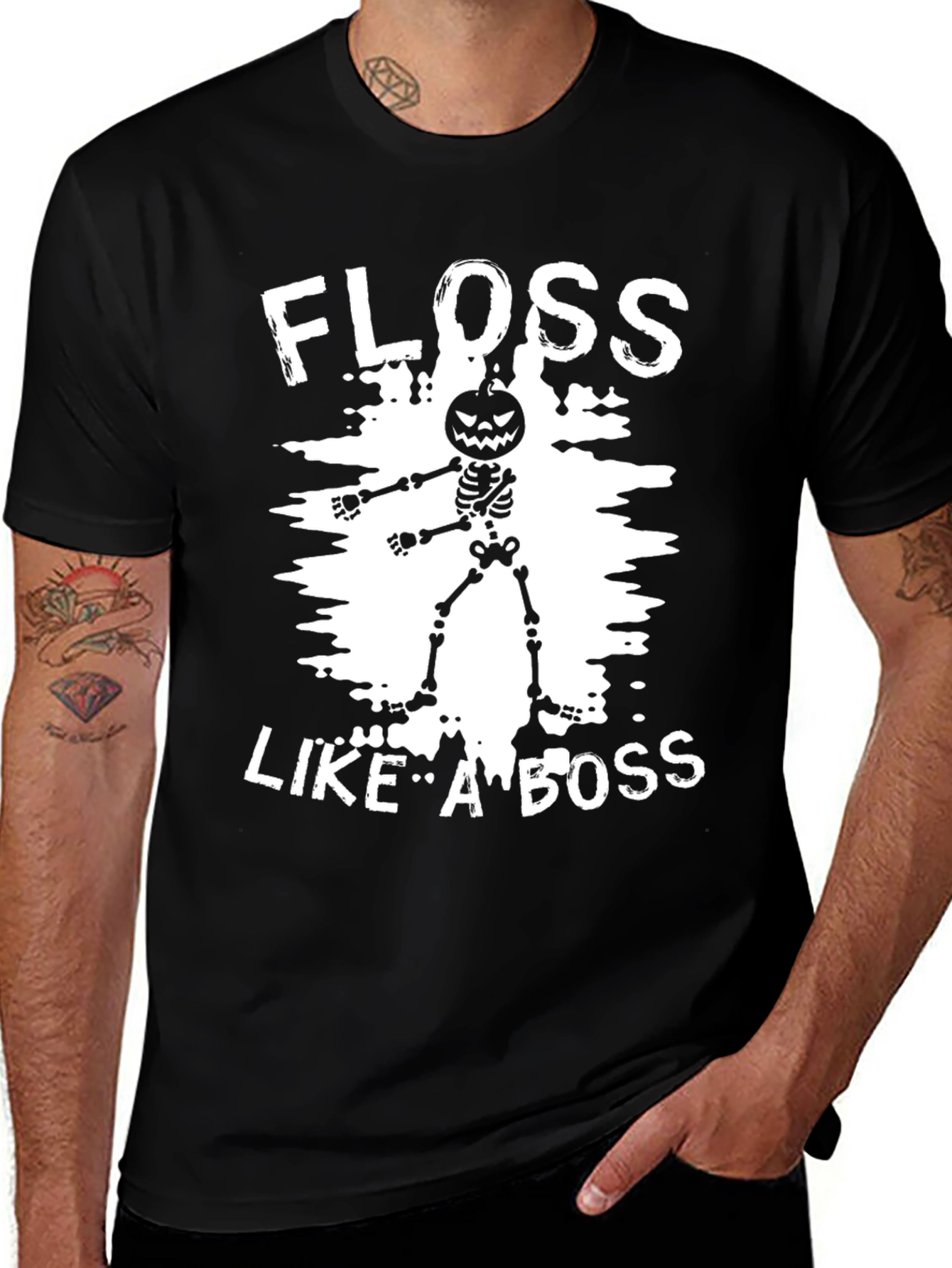 Floss Like a Boss Halloween Skeleton T-Shirt