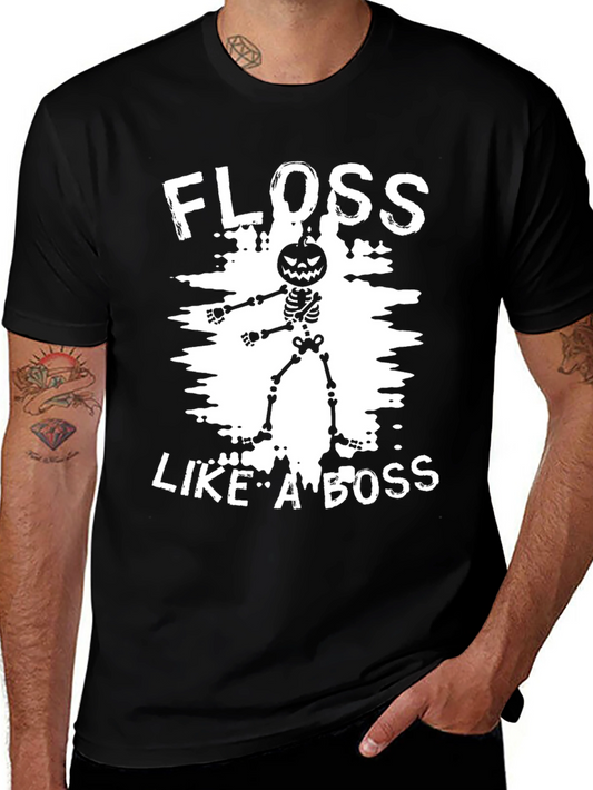 Floss Like a Boss Halloween Skeleton T-Shirt