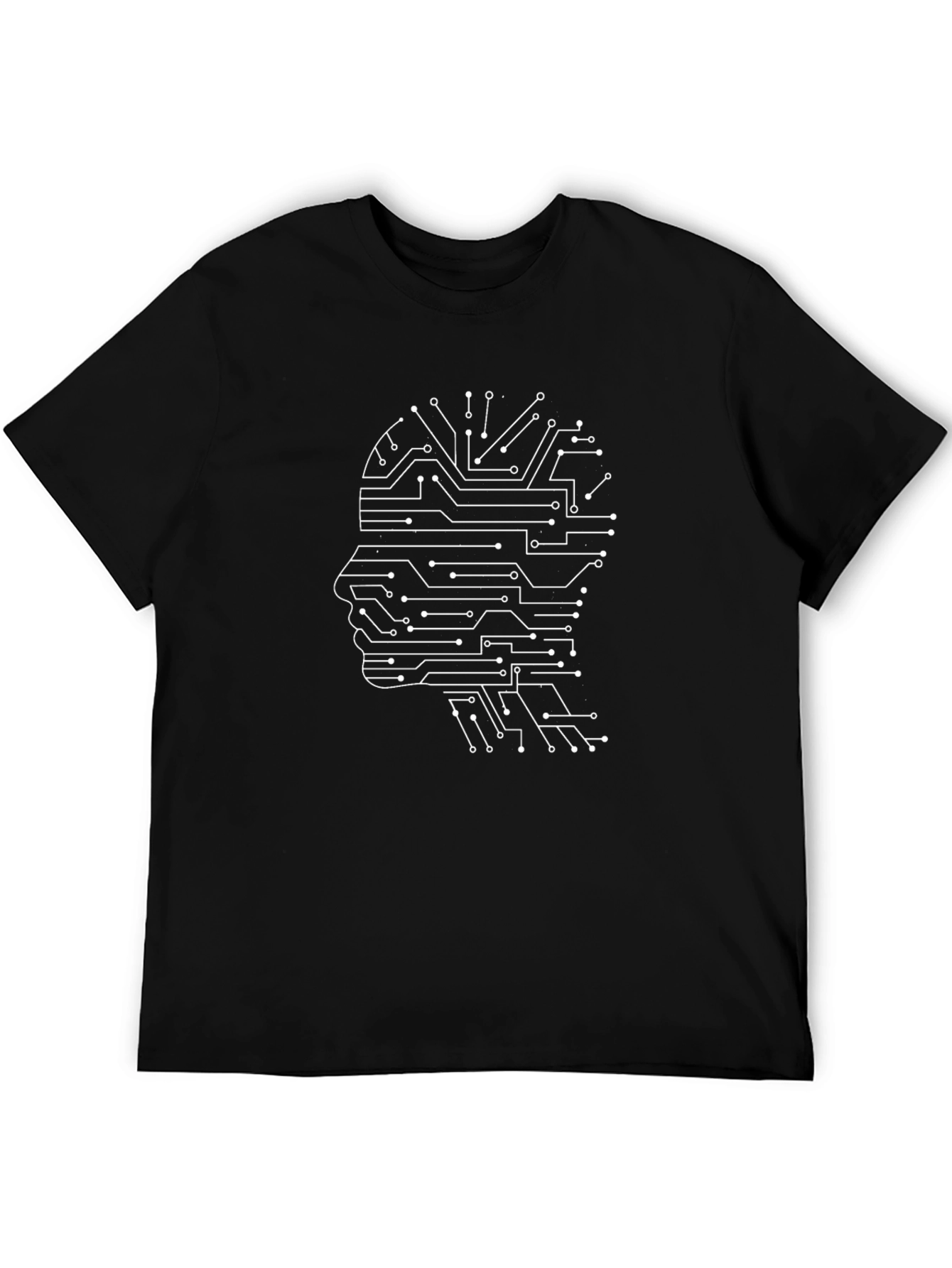 AI Mind Circuit T-Shirt - Futuristic Tech Design
