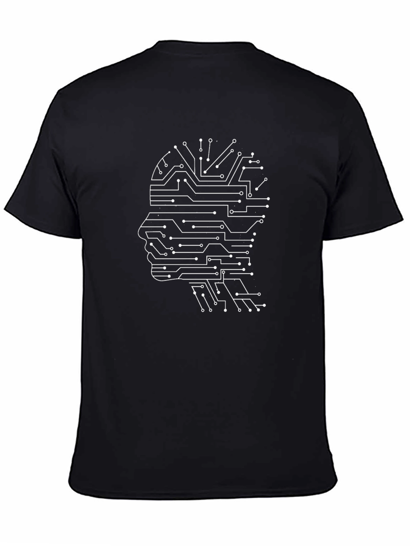AI Mind Circuit T-Shirt - Futuristic Tech Design