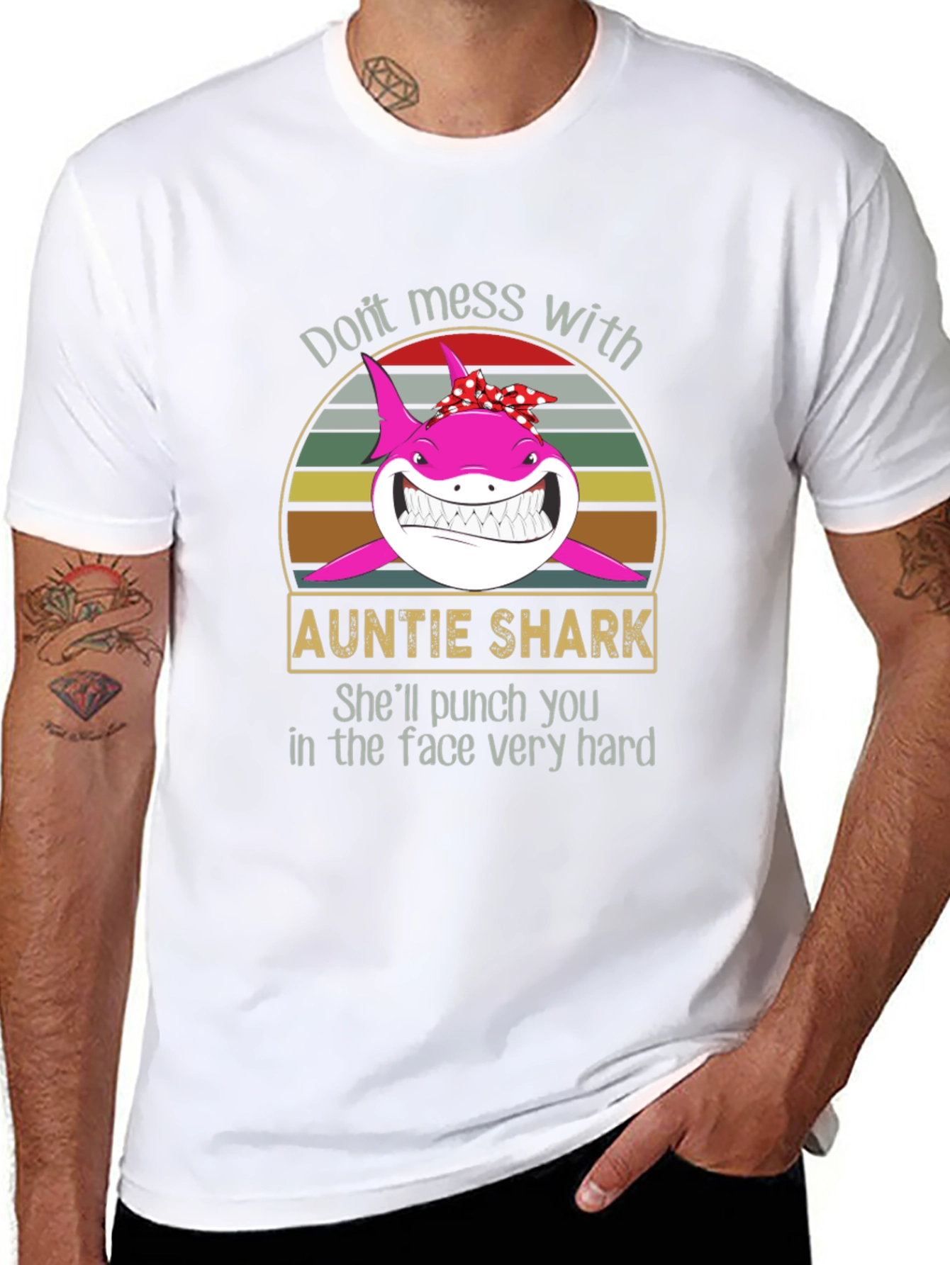 Auntie Shark Graphic Tee - Dont Mess With!