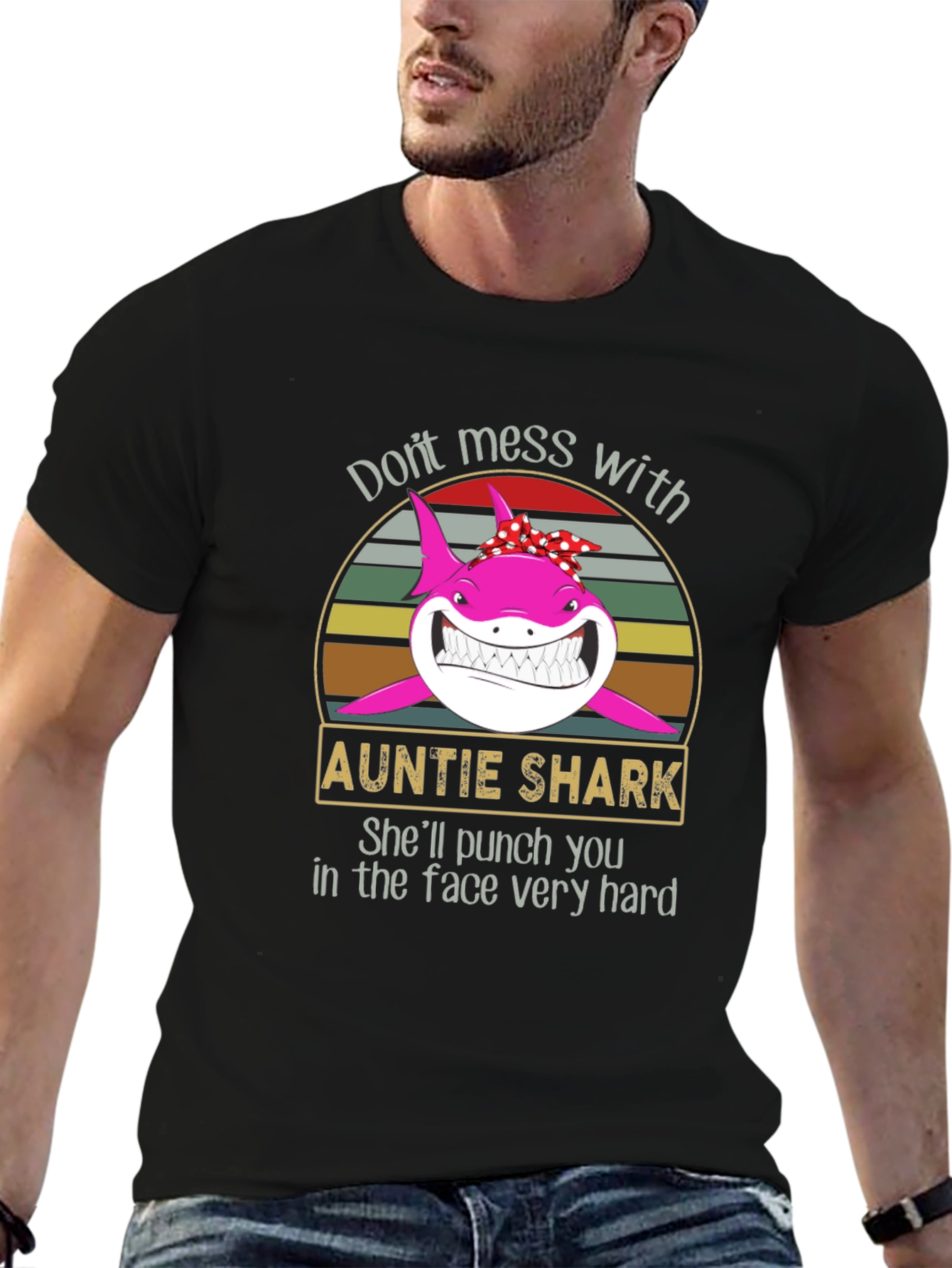 Auntie Shark Graphic Tee - Dont Mess With!